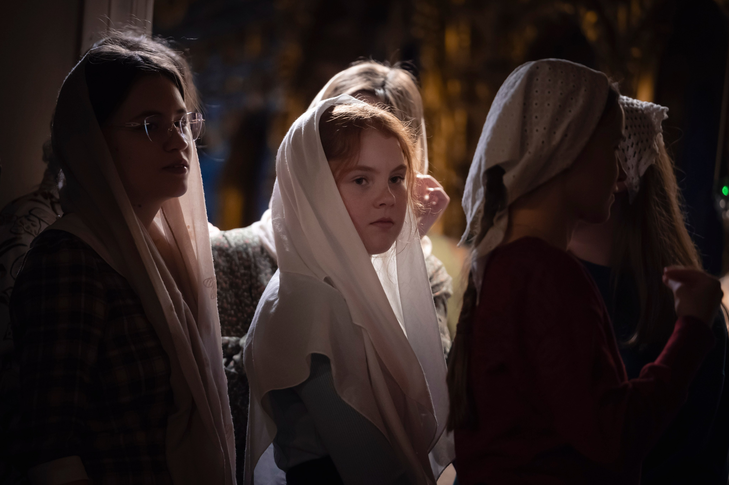 Богородский Храм. Всенощное бдение. Освящение верб. Антон и Татьяна Денисенко — В храме