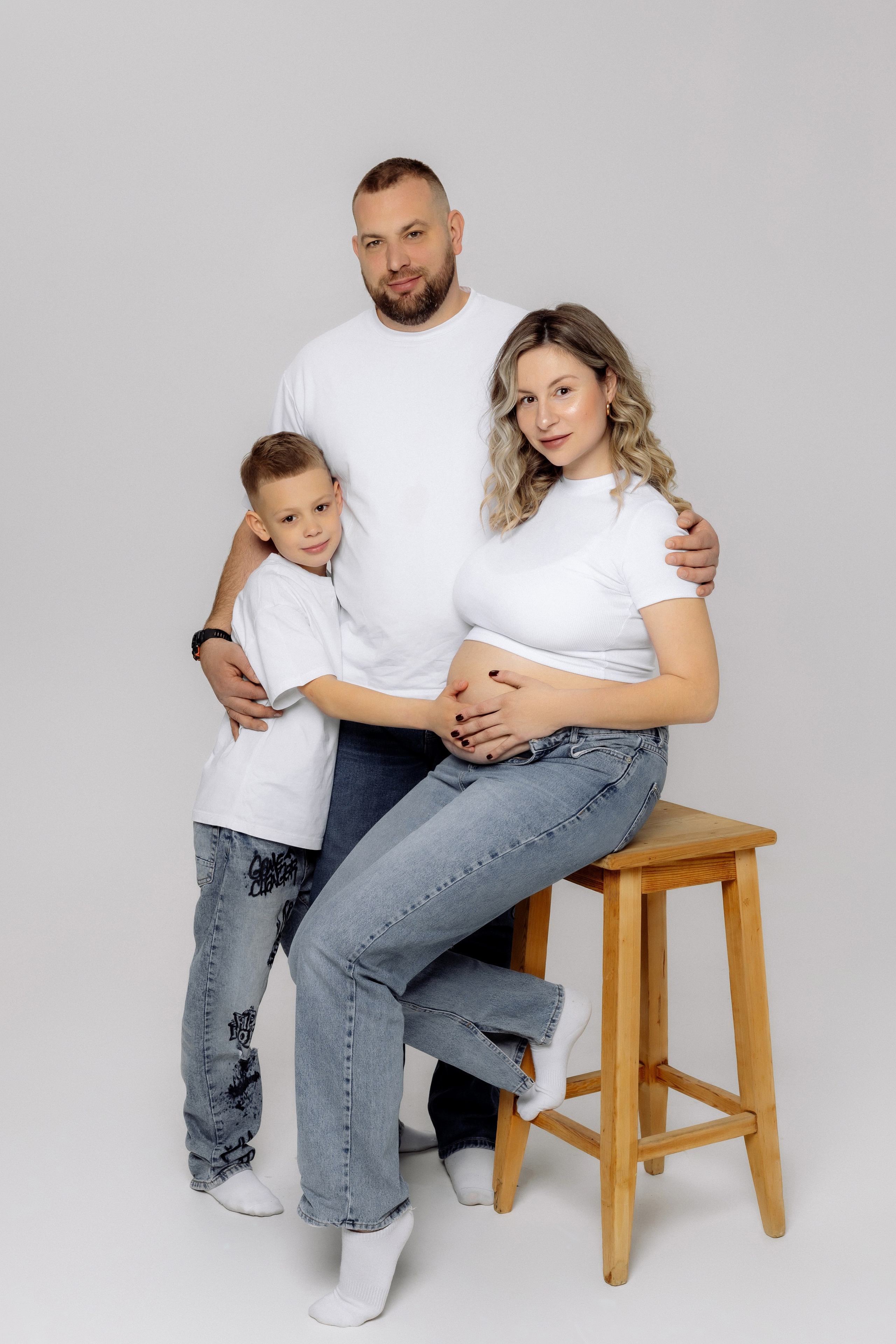 Фотосессия беременности в студии. Зотова Алена — семейный и женский фотограф в Зеленограде