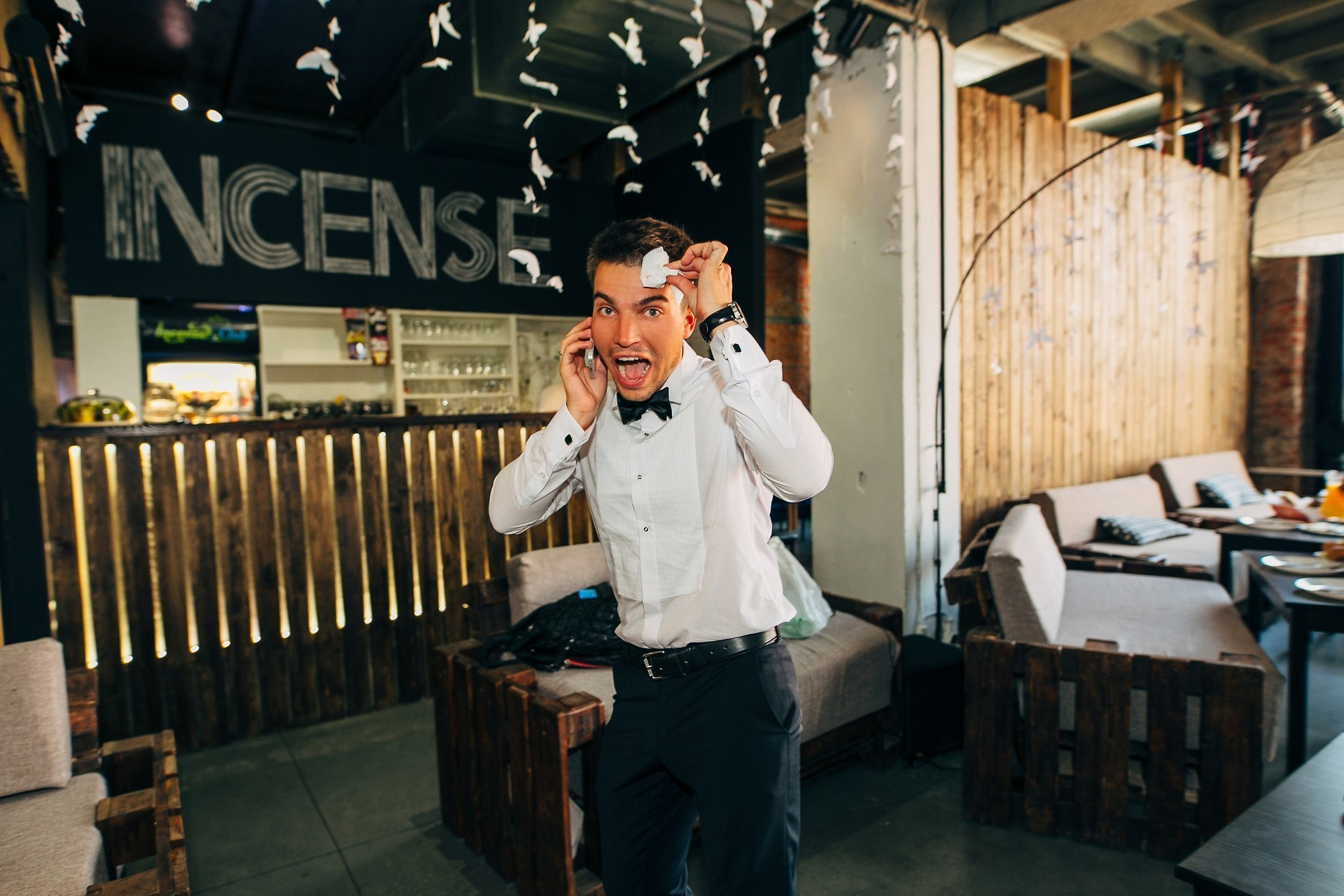 Дым, лофт, кальян, Цыгане. Самый свадебный фотограф