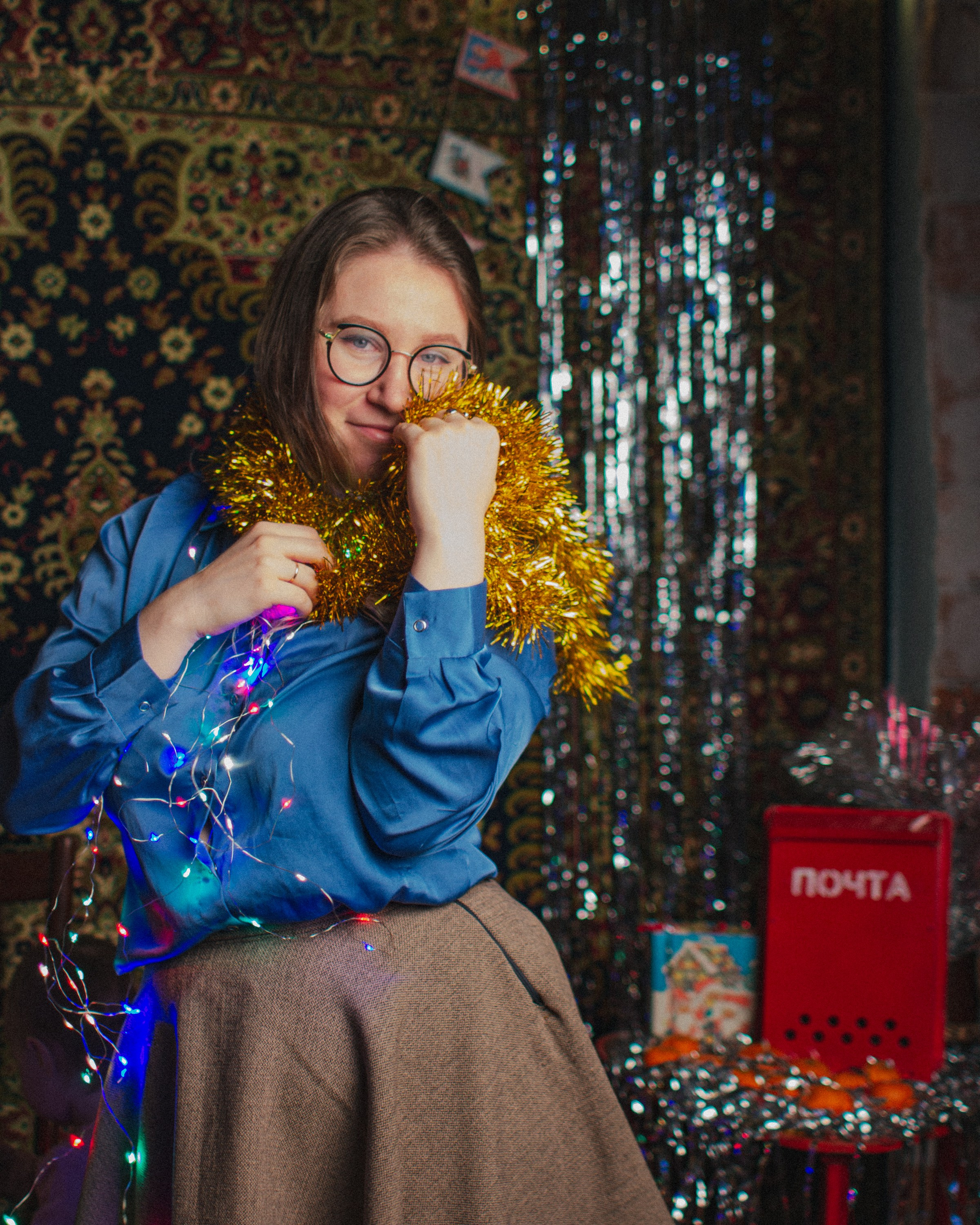 Семейная новогодняя фотосессия в стиле СССР в Нижнем Новгороде