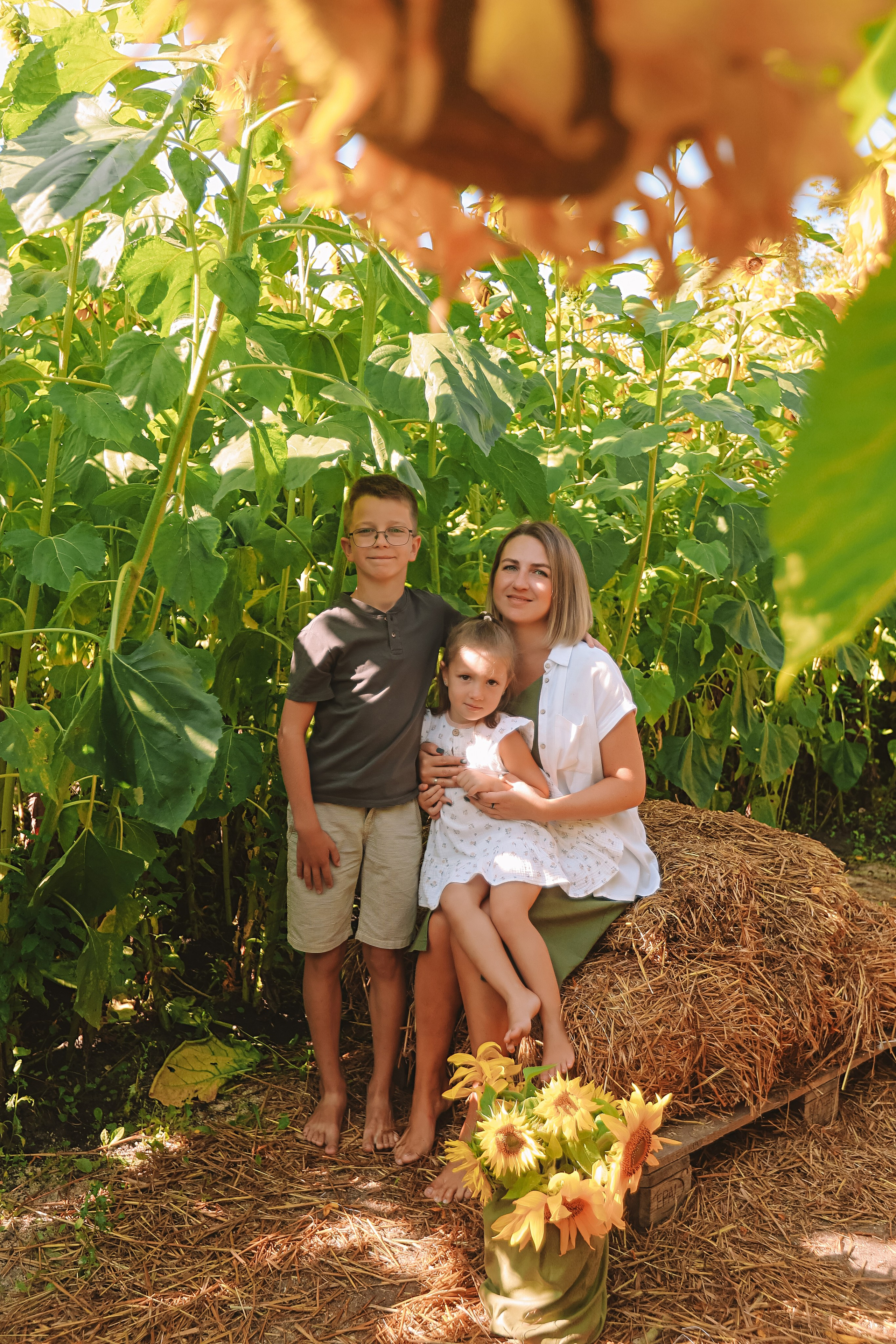 Подсолнухи. Семейный фотограф Тюмень, фотограф на роды Салмина Мария