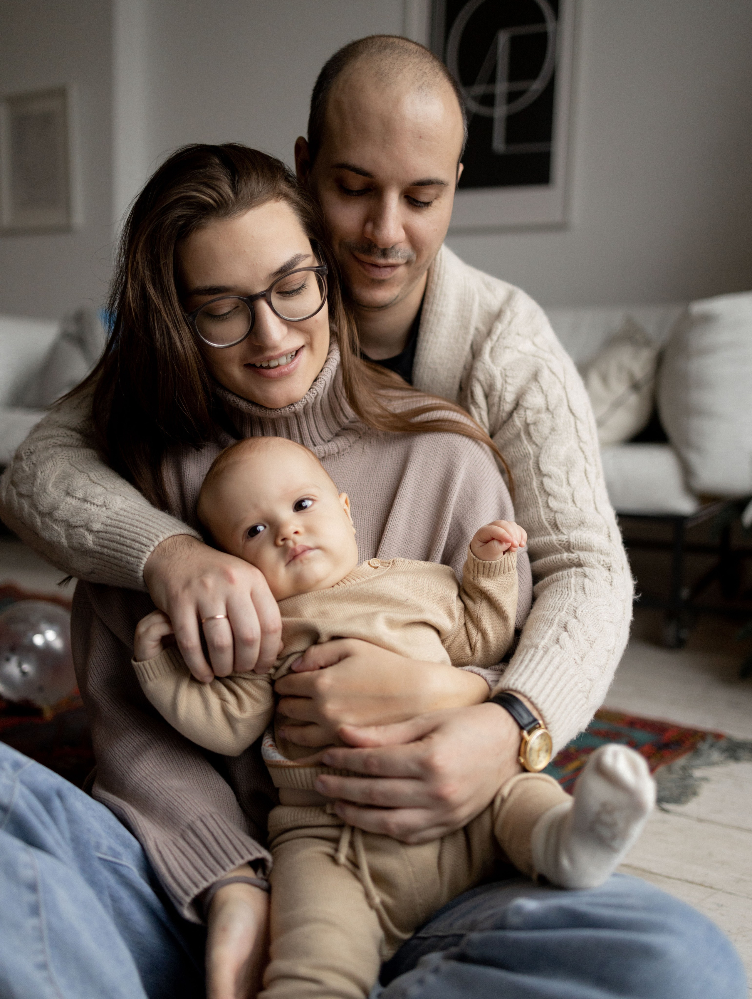 Новый год Давид, Лена, Леван. Фотограф Дарья Соколовская