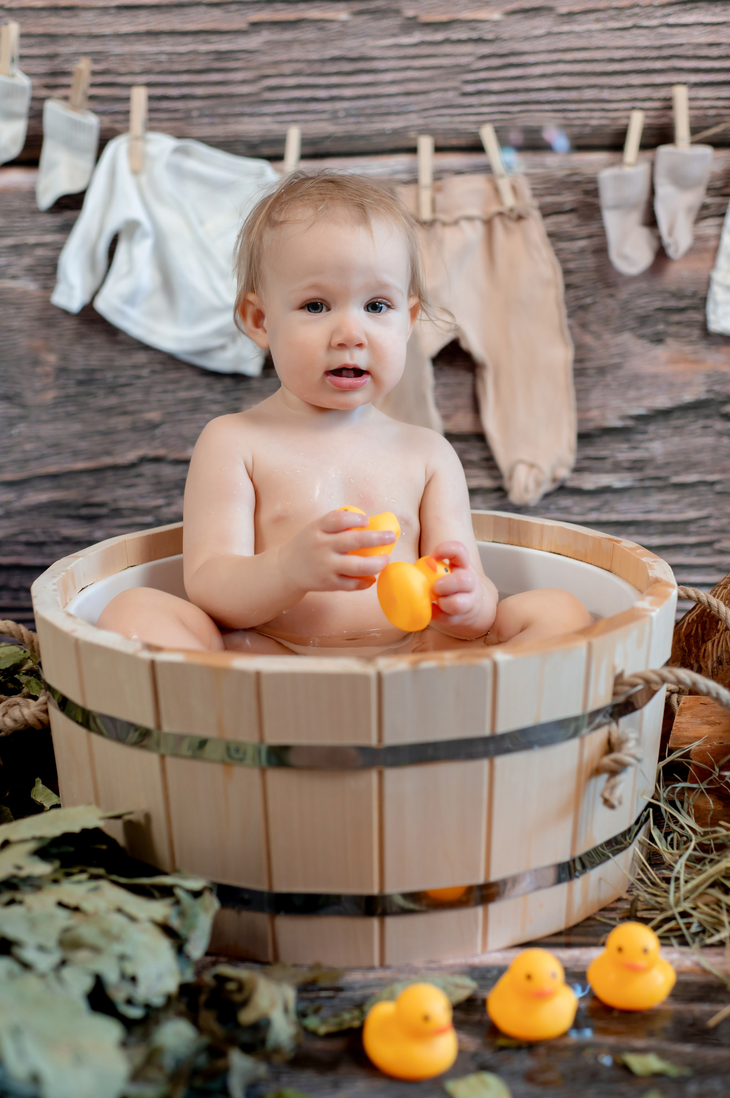 Баня для малышей. Детский и семейный фотограф Эльмира Веселова
