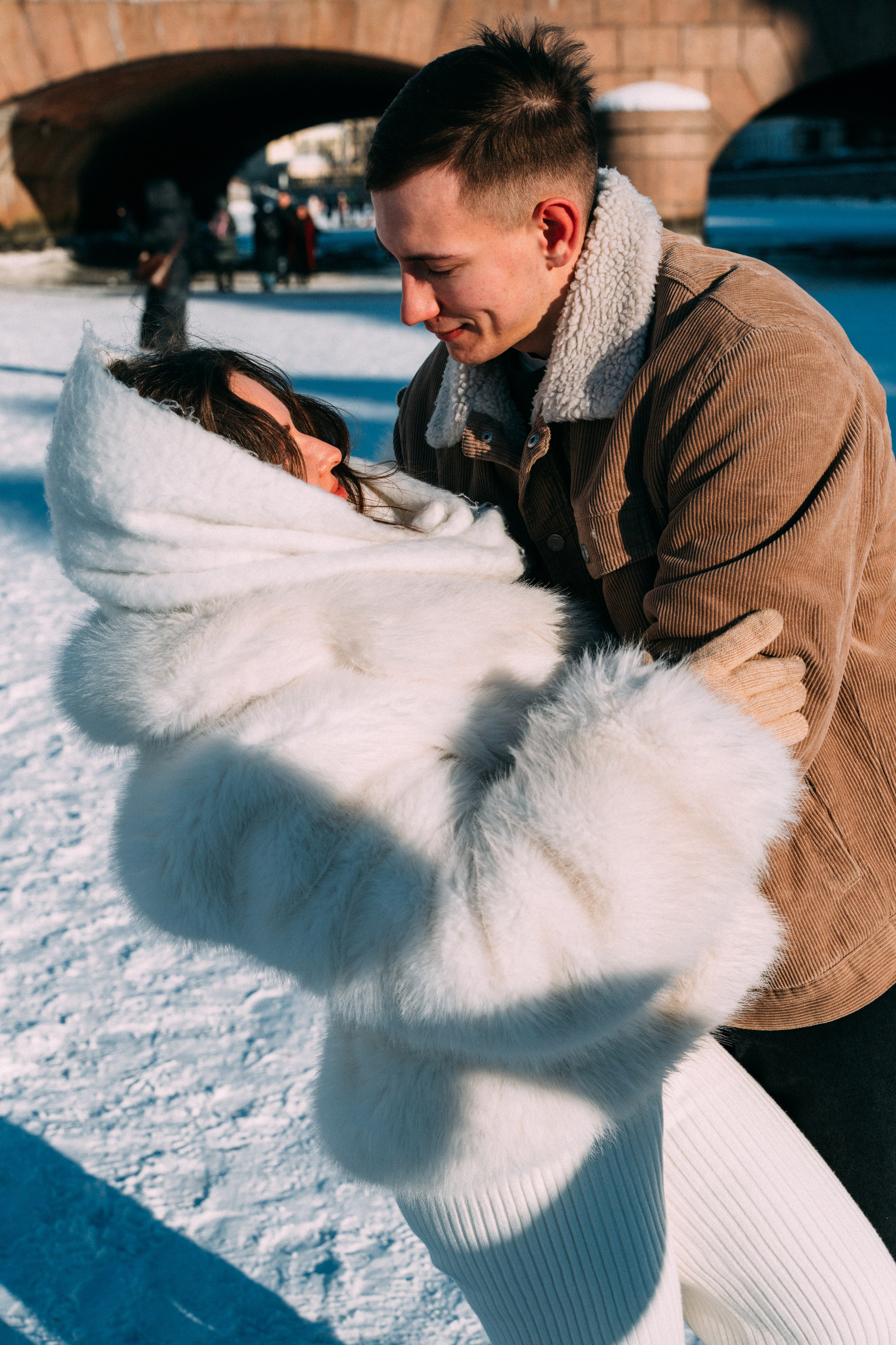 Лавстори на льду по рекам и каналам Санкт-Петербурга