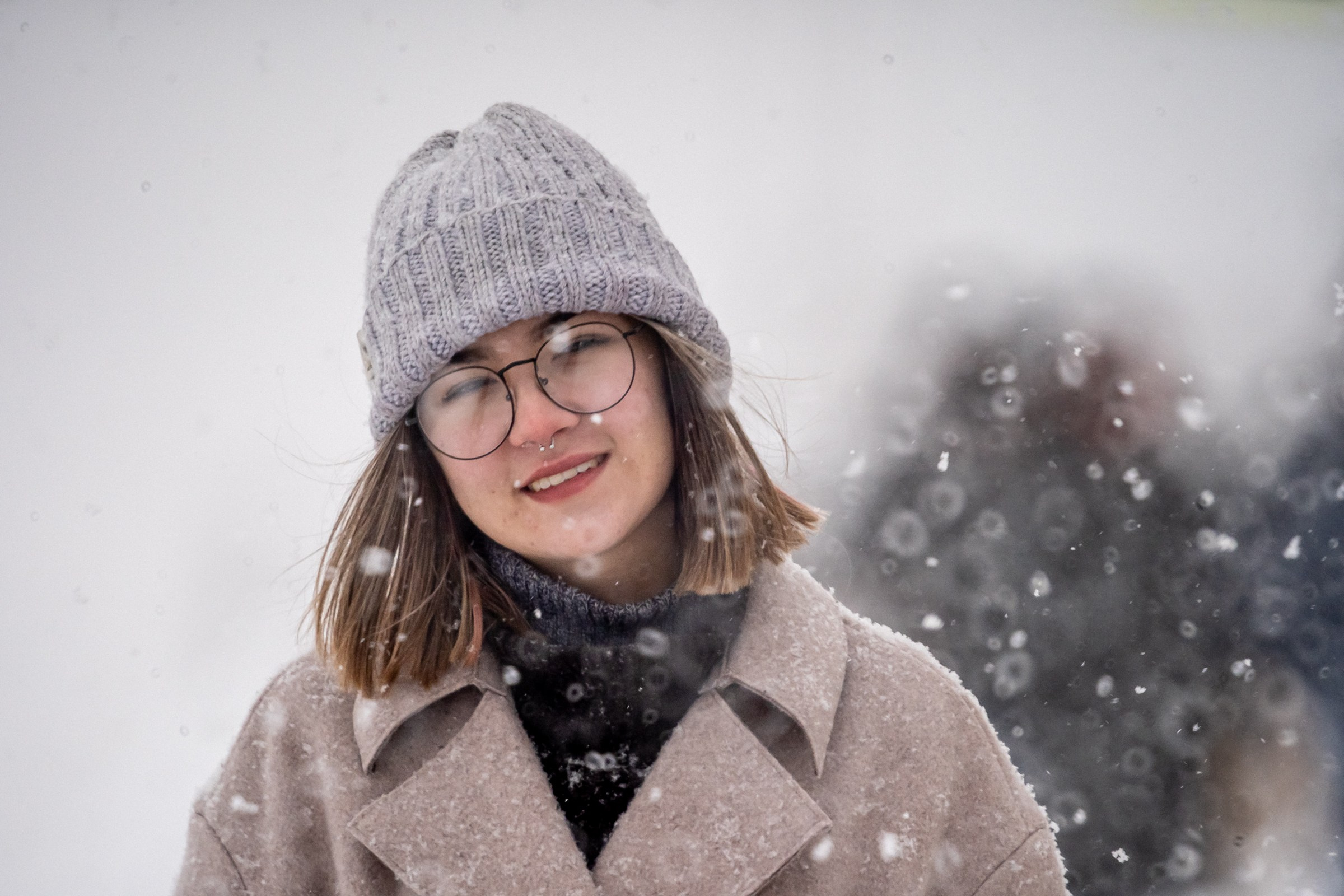 Фрося. Снегопад. Портретный фотограф в Санкт-Петербурге Александр Быстрицкий