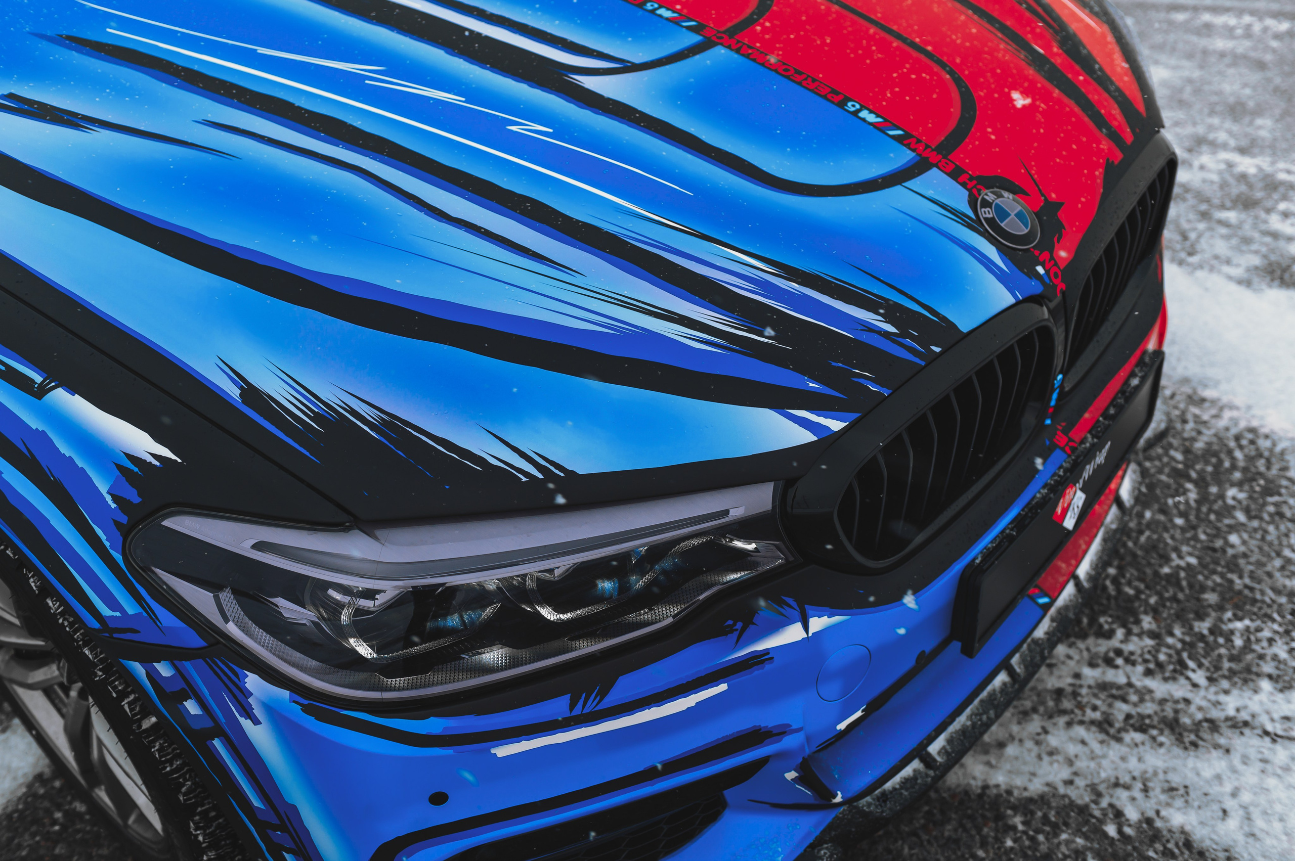 Винилография на BMW 5 G20. Студия дизайна и оклейки авто Barmaley Design