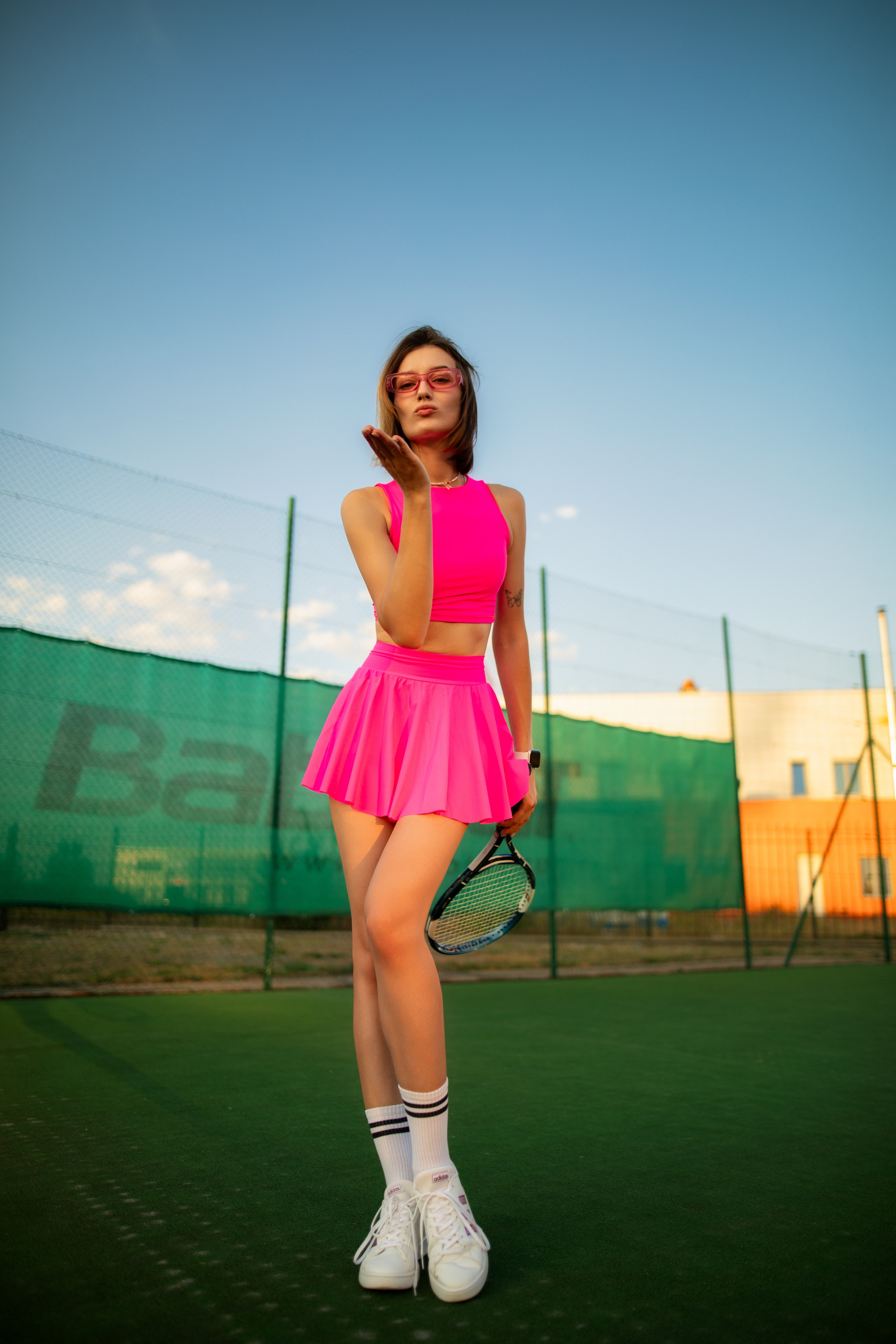 Съемка с Анастасией на теннисном корте в формате «для себя». Дмитрий Шульгин, портретный фотограф в Воронеже