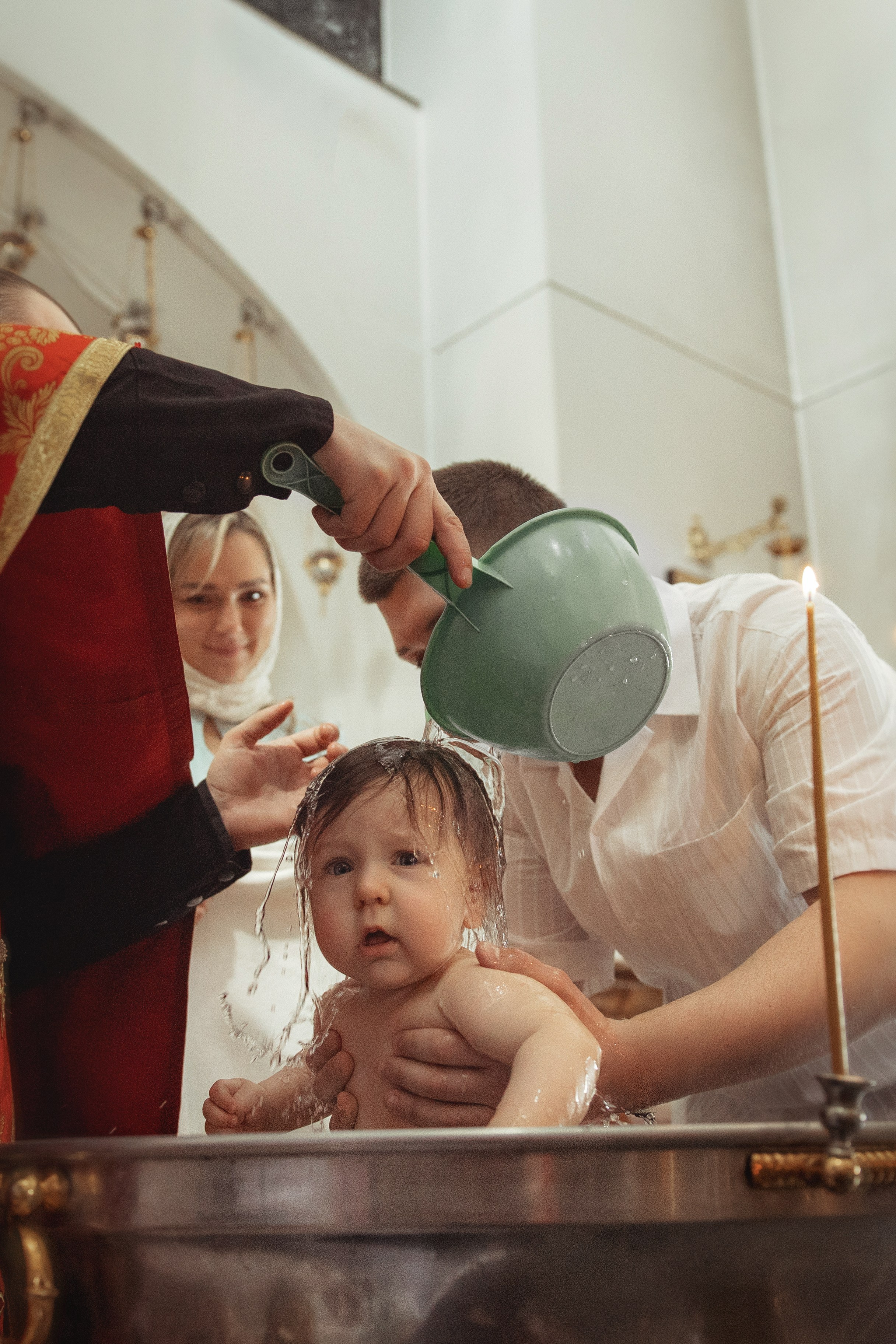 Таинство Крещения Рамиля. Храм иконы Божией Матери Всецарица ст. Пластуновская. Фотограф на Крещение и Венчание Краснодарский край — Гранкина Юлия