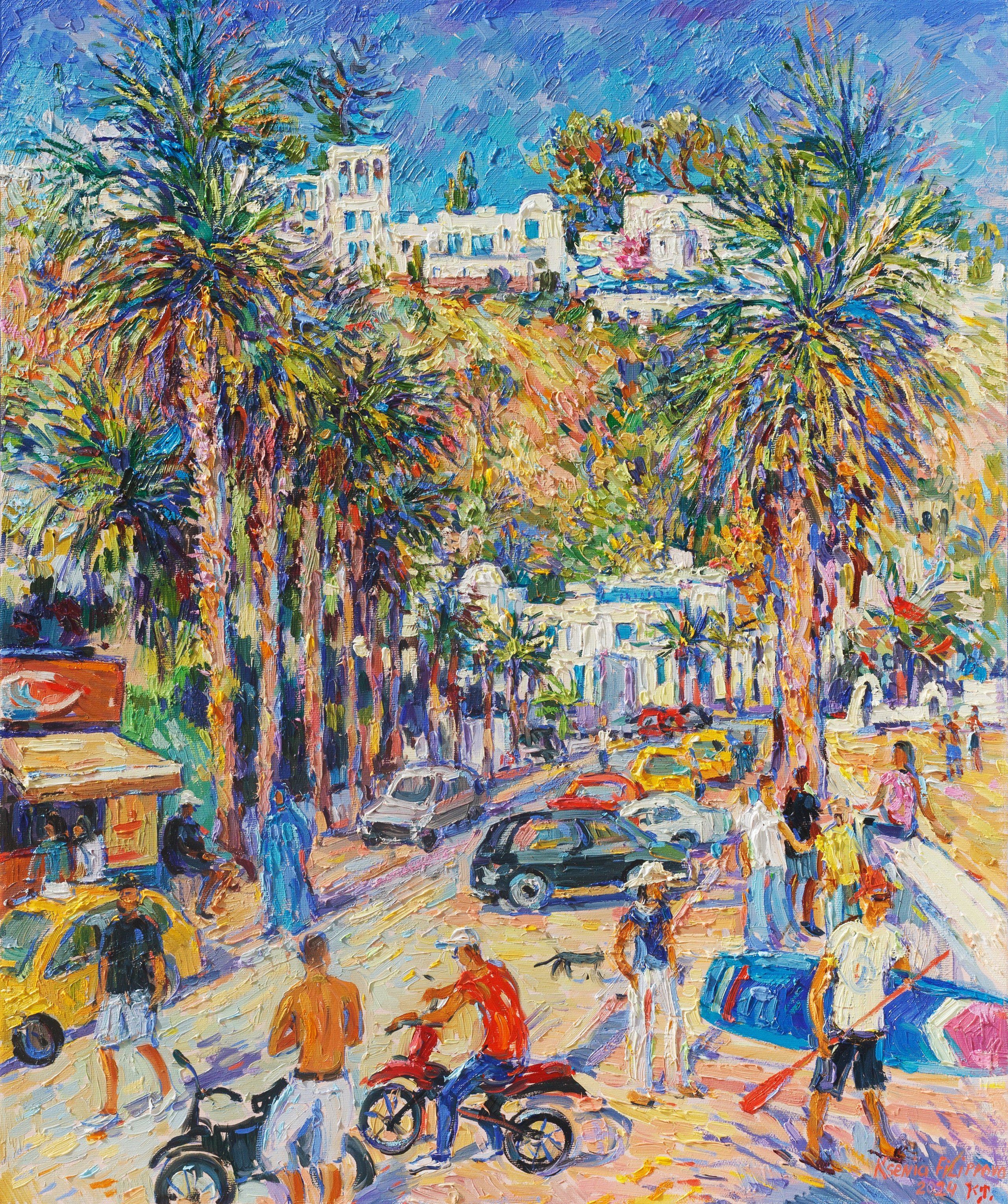 Sidi bou Said. Artist Ksenia Filippova