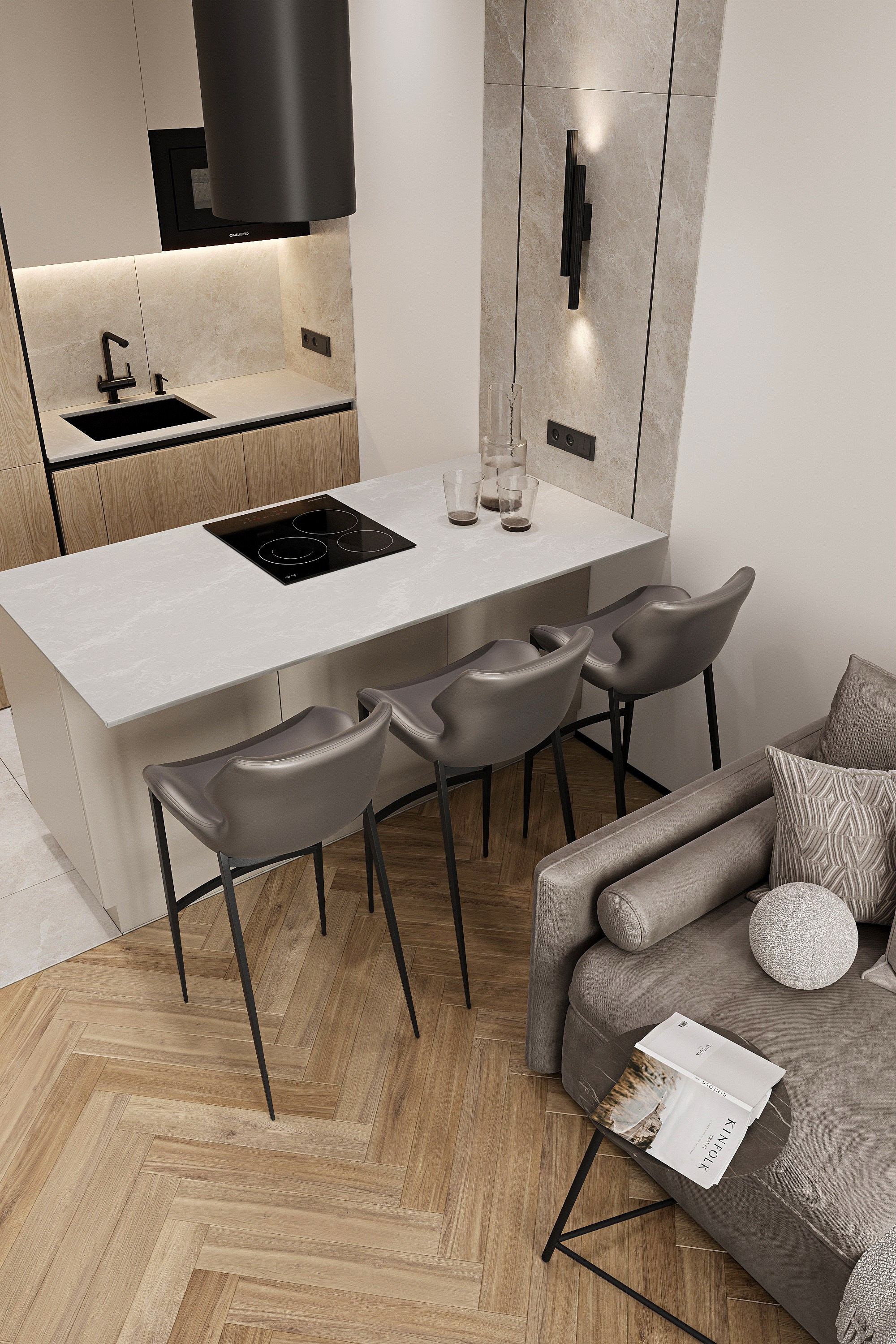 ЖК MYPRIORITY Басманный, 39 м² | МОСКВА. Design interior-Samsonyan R