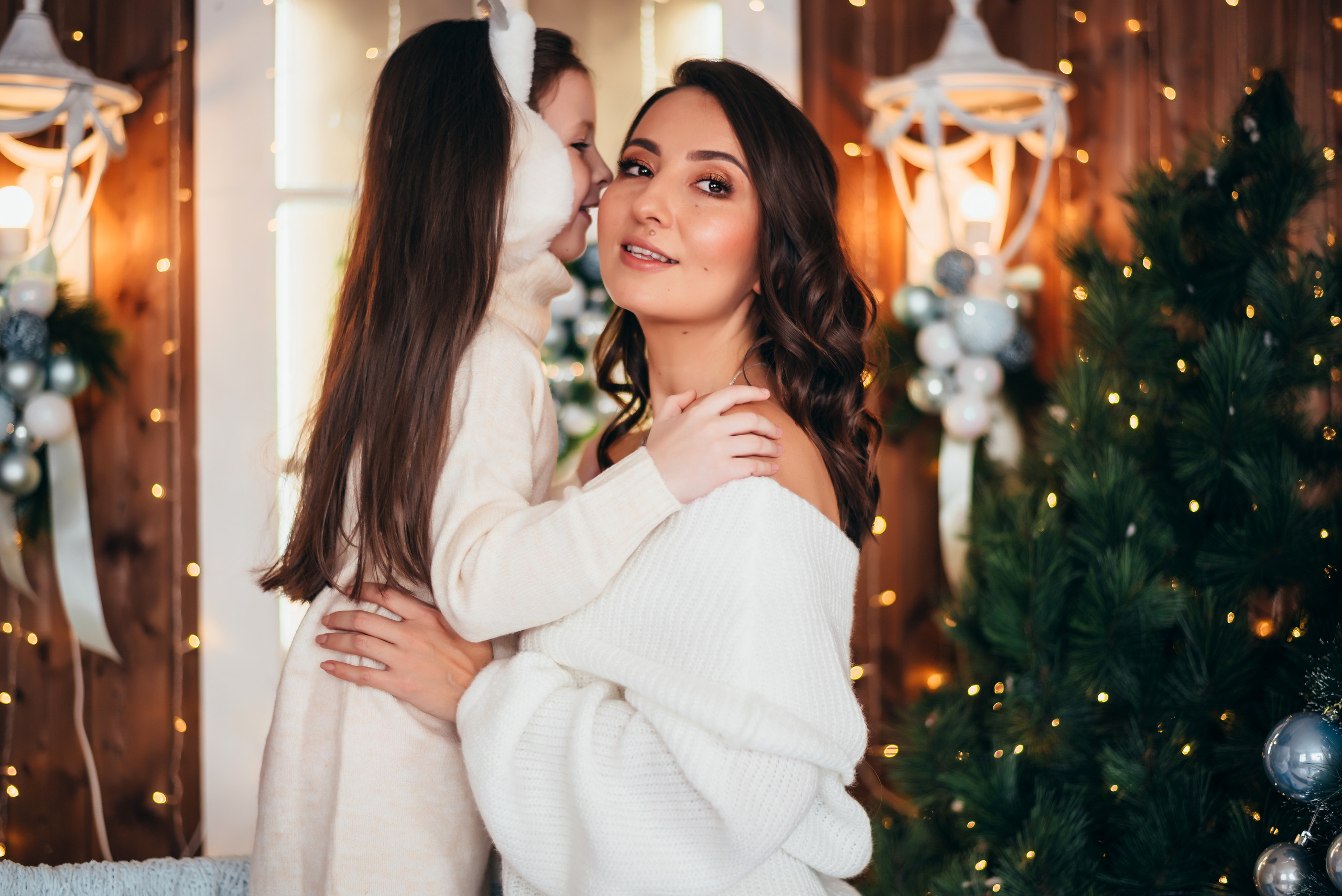 Новогодняя съёмка мамы и дочки. Свадебный и семейный фотограф в Симферополе Дарья Маркова