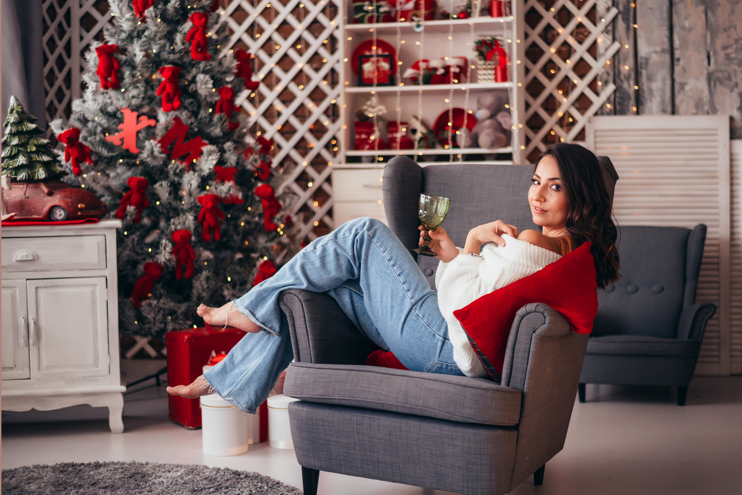 Новогодняя съёмка мамы и дочки. Свадебный и семейный фотограф в Симферополе Дарья Маркова