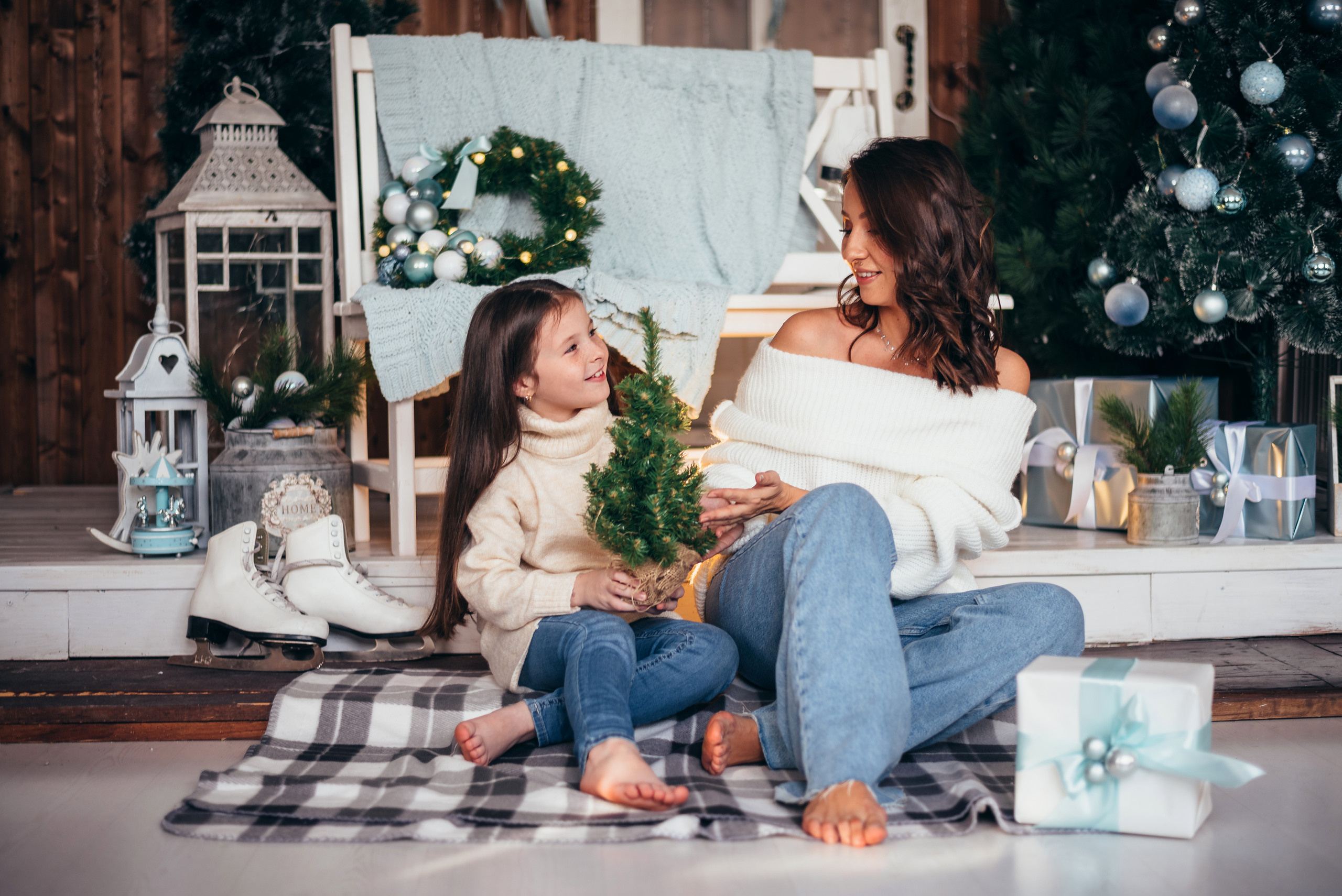 Новогодняя съёмка мамы и дочки. Свадебный и семейный фотограф в Симферополе Дарья Маркова
