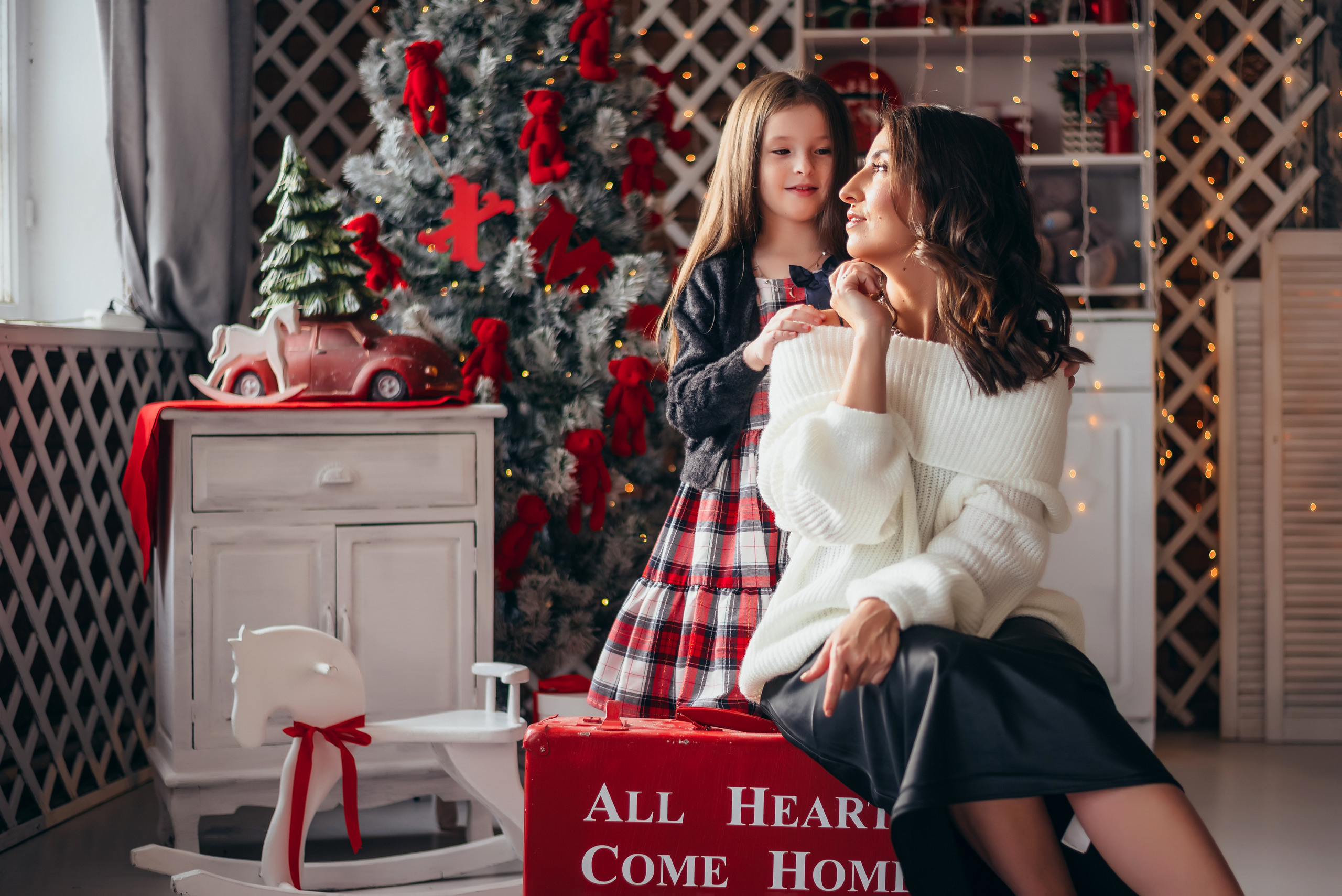 Новогодняя съёмка мамы и дочки. Свадебный и семейный фотограф в Симферополе Дарья Маркова