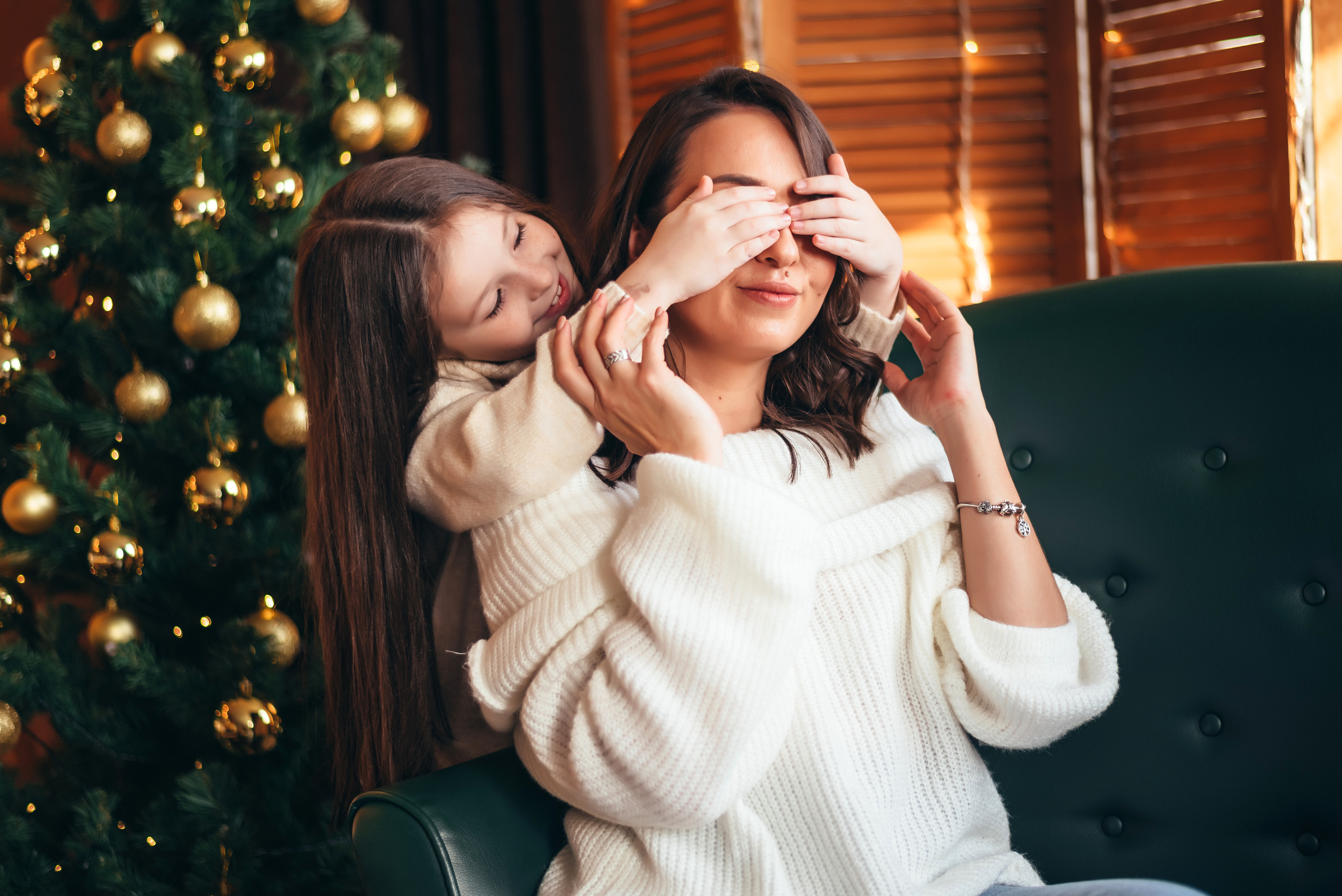 Новогодняя съёмка мамы и дочки. Свадебный и семейный фотограф в Симферополе Дарья Маркова