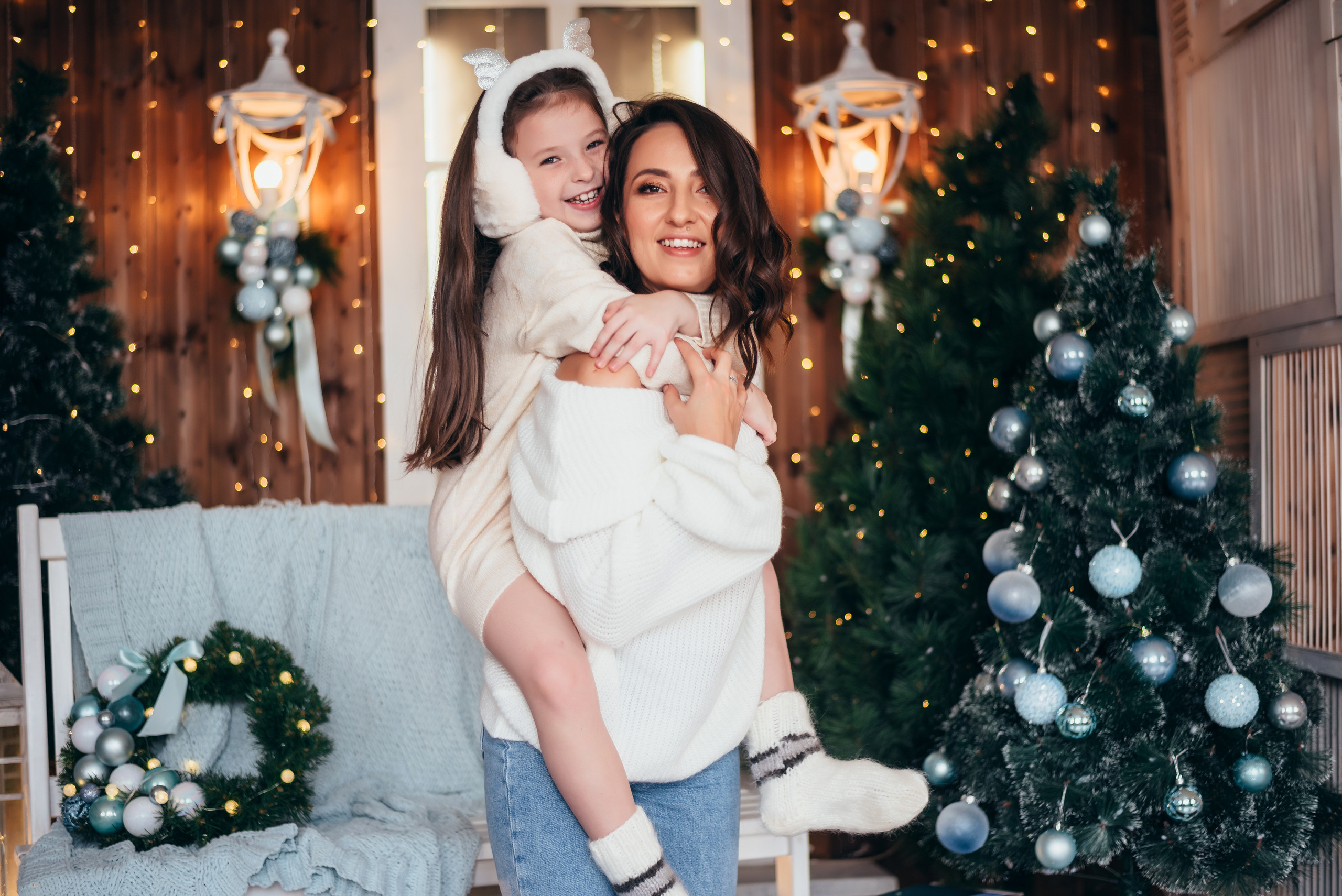 Новогодняя съёмка мамы и дочки. Свадебный и семейный фотограф в Симферополе Дарья Маркова