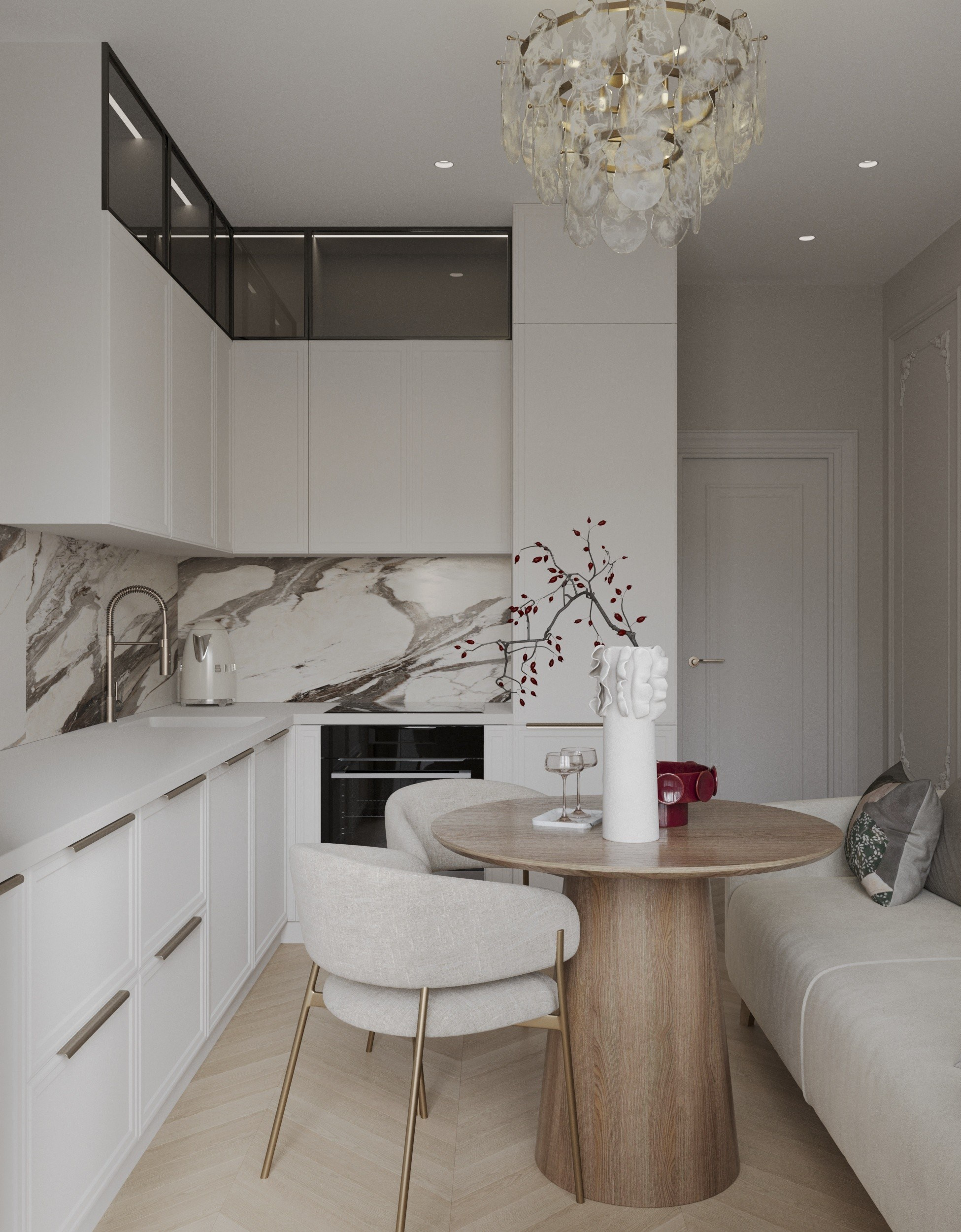 Дизайн-проект однокомнатной квартиры г. Санкт-Петербург. Дизайн интерьеров, 3D визуализации