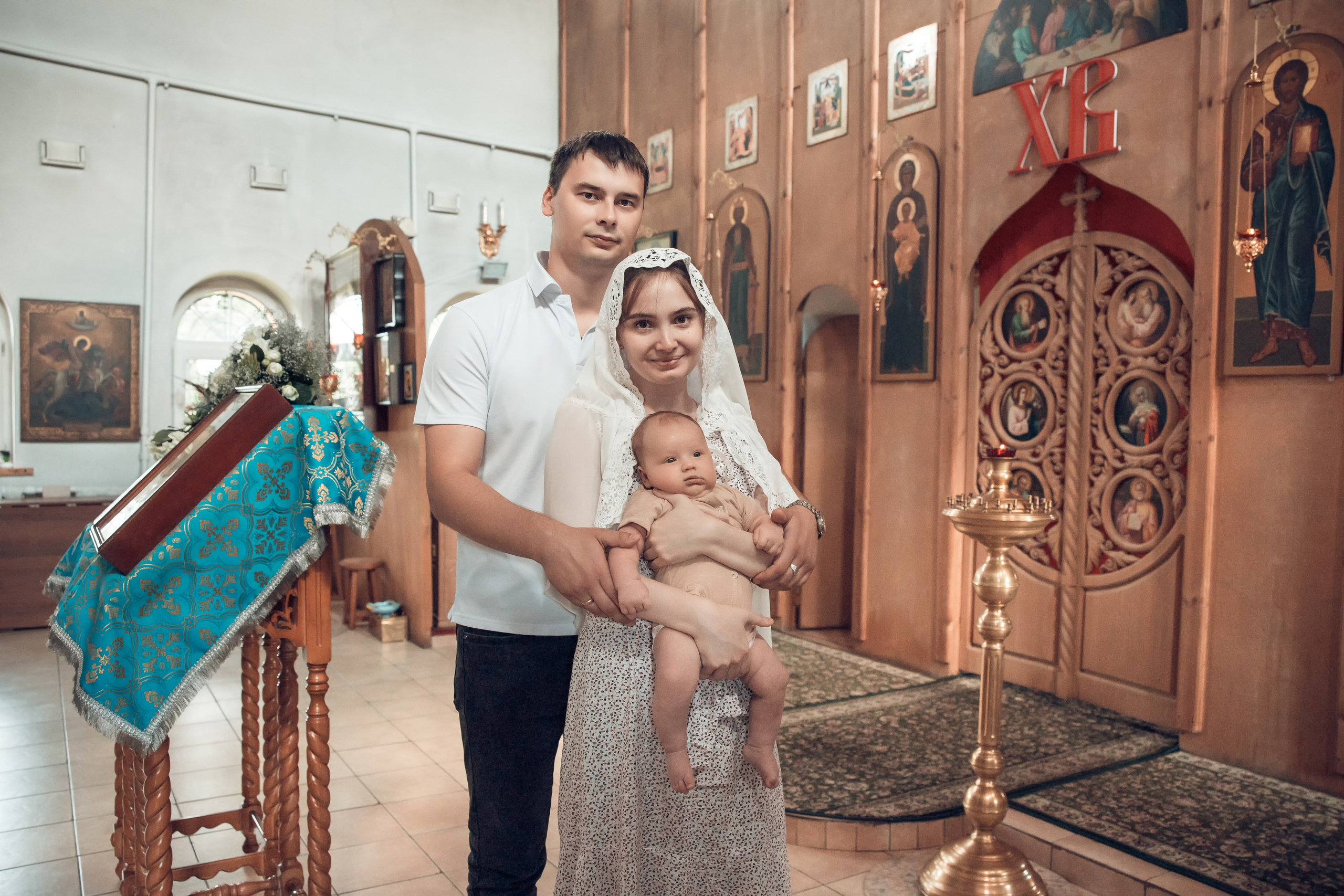 Таинство Крещения Анатолия. Церковь Троицы Живоначальной в Мурмино. Семейный фотограф в Рязани и Рязанской области