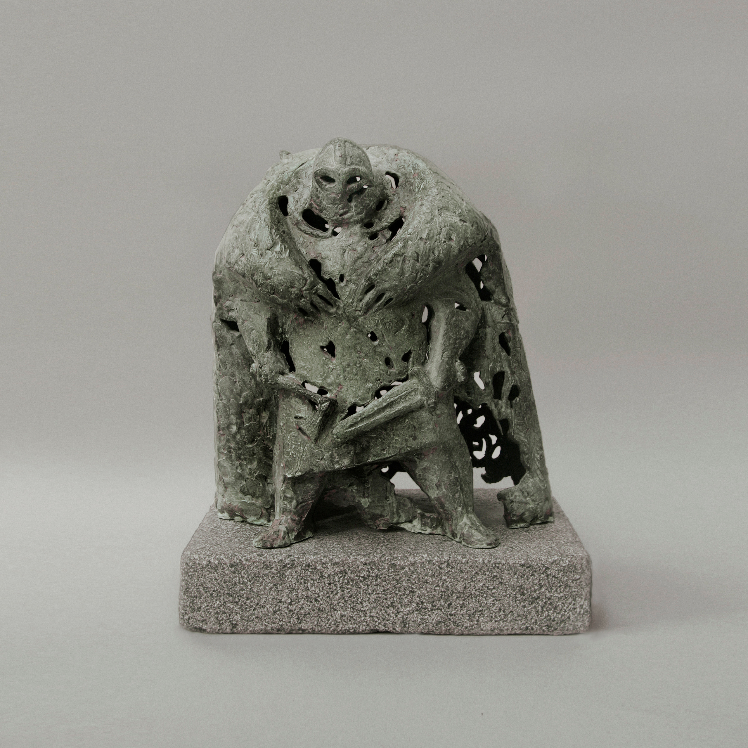 "Берсерк" Бронза, гранит, H: 27 cm