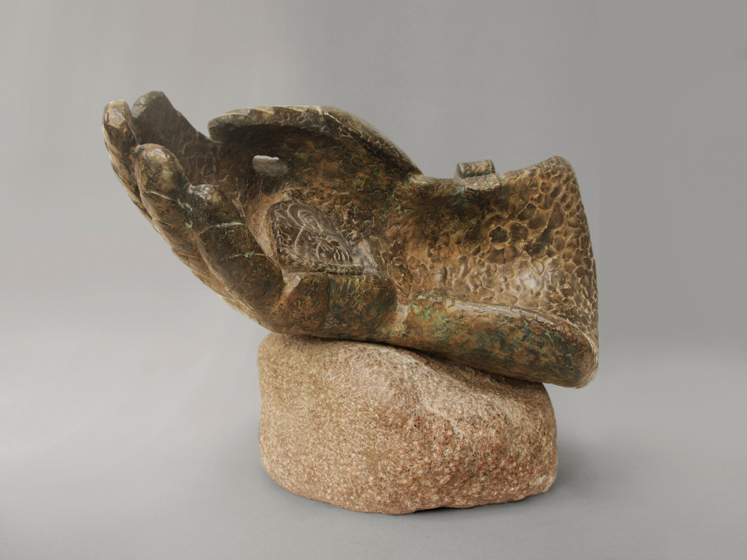 "Богородица" Бронза, гранит. 25 H x 35 W x 20 cm