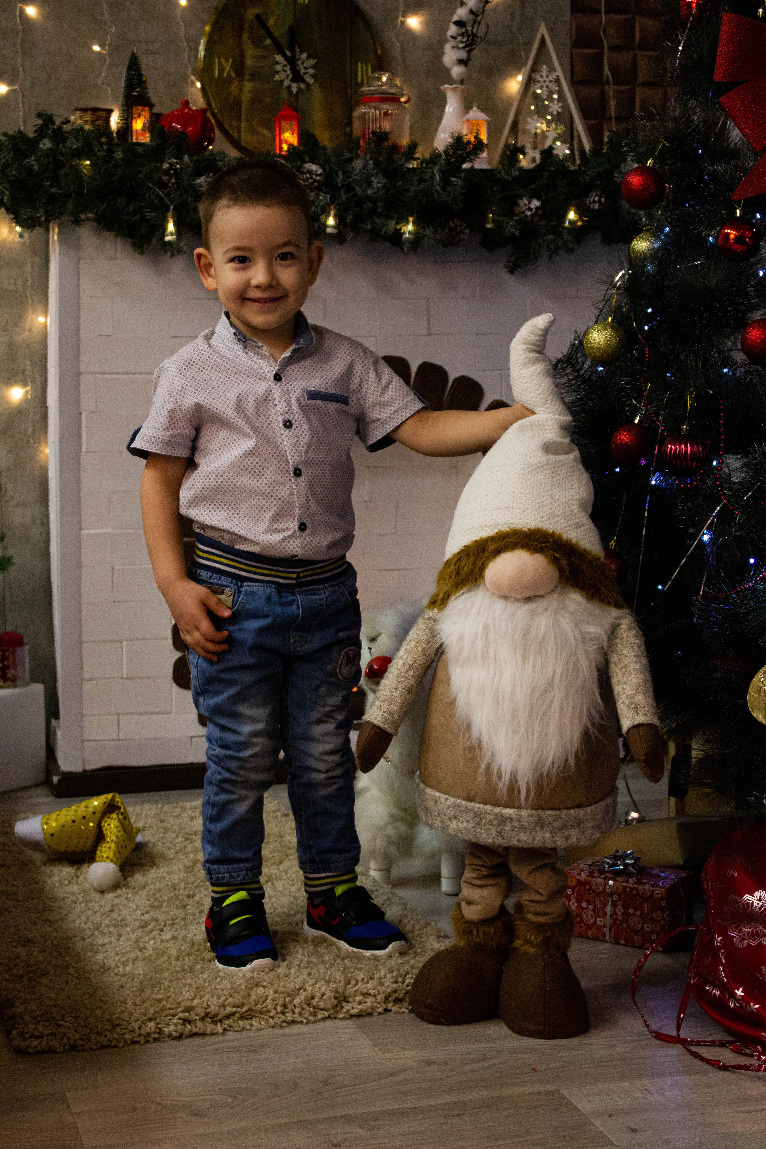 Олеся, Савелий, Кирилл, Роман (Новогодняя фотосессия). «Матрица»