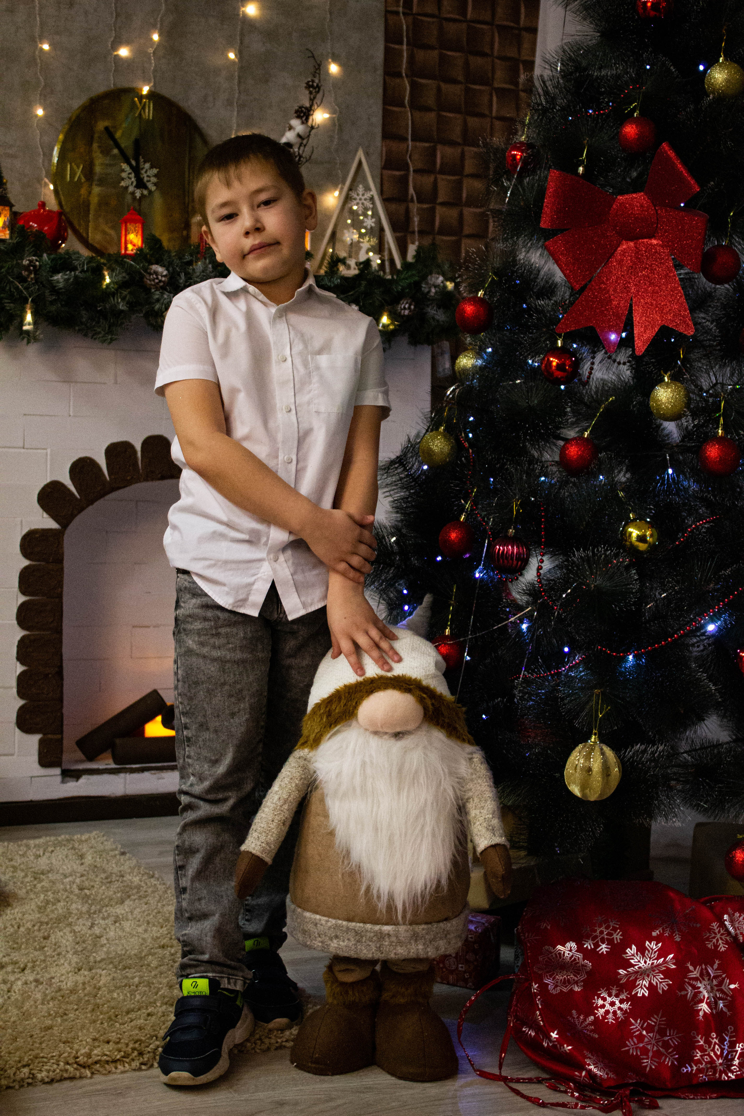 Олеся, Савелий, Кирилл, Роман (Новогодняя фотосессия). «Матрица»