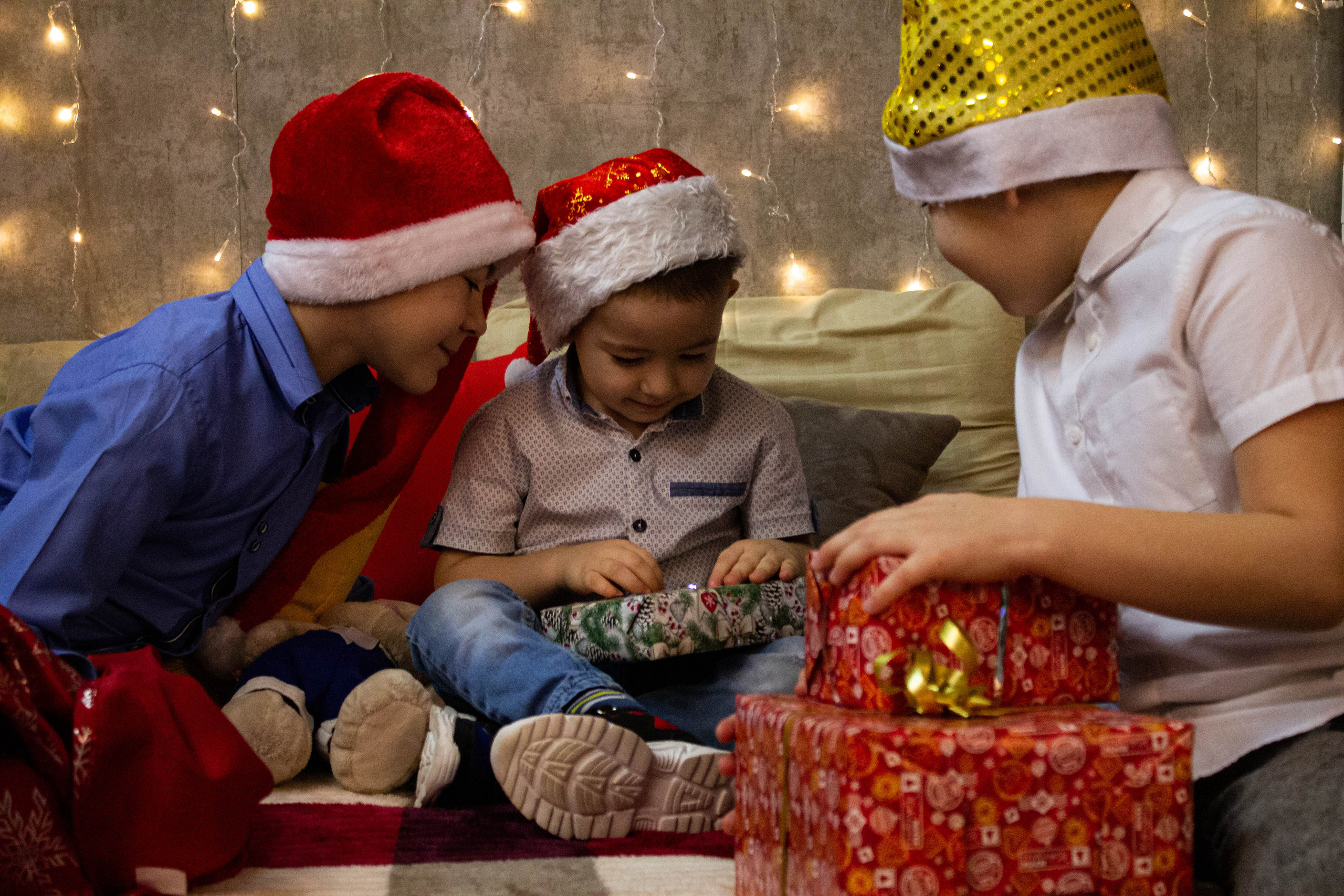Олеся, Савелий, Кирилл, Роман (Новогодняя фотосессия). «Матрица»