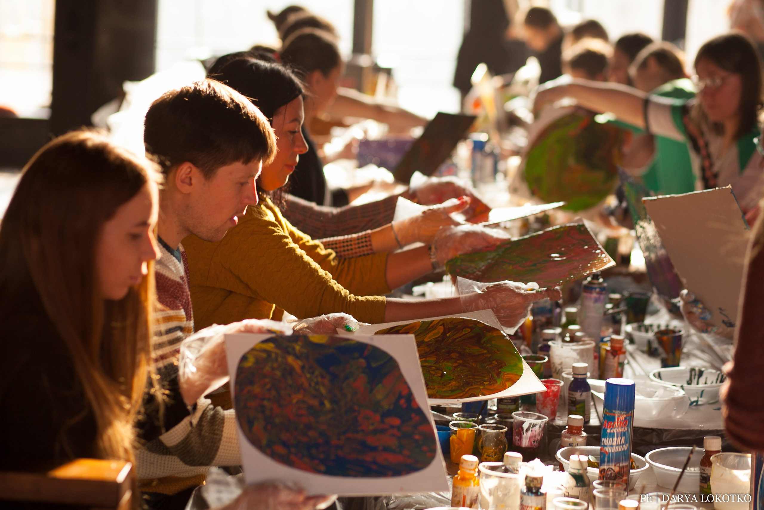 Мастер класс Fluid Art. Фотограф Дарья Локотко в Красноярске