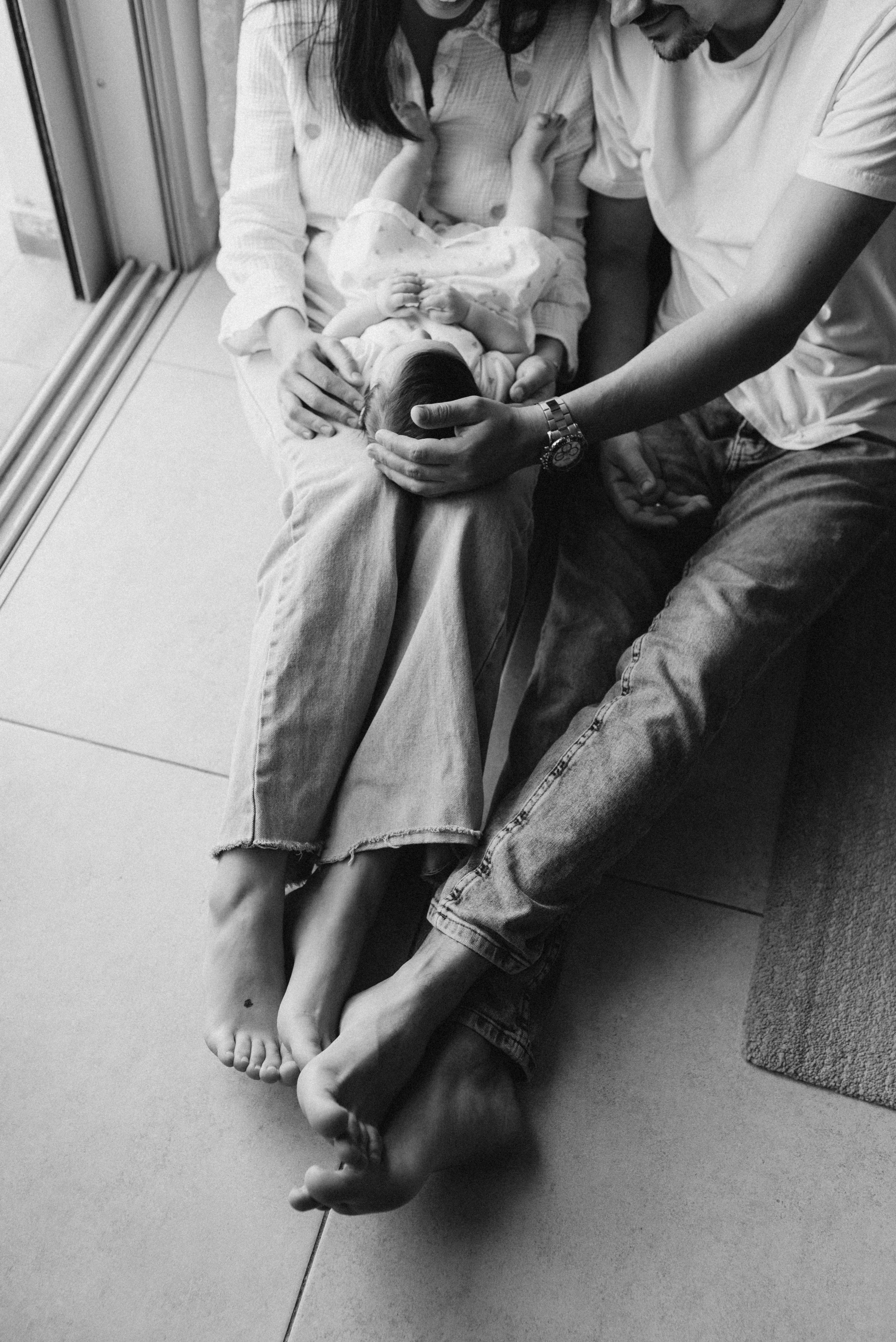 Newborn Lifestyle: Евгения, Артем и София. Family photographer in Israel | Alesya Superfin