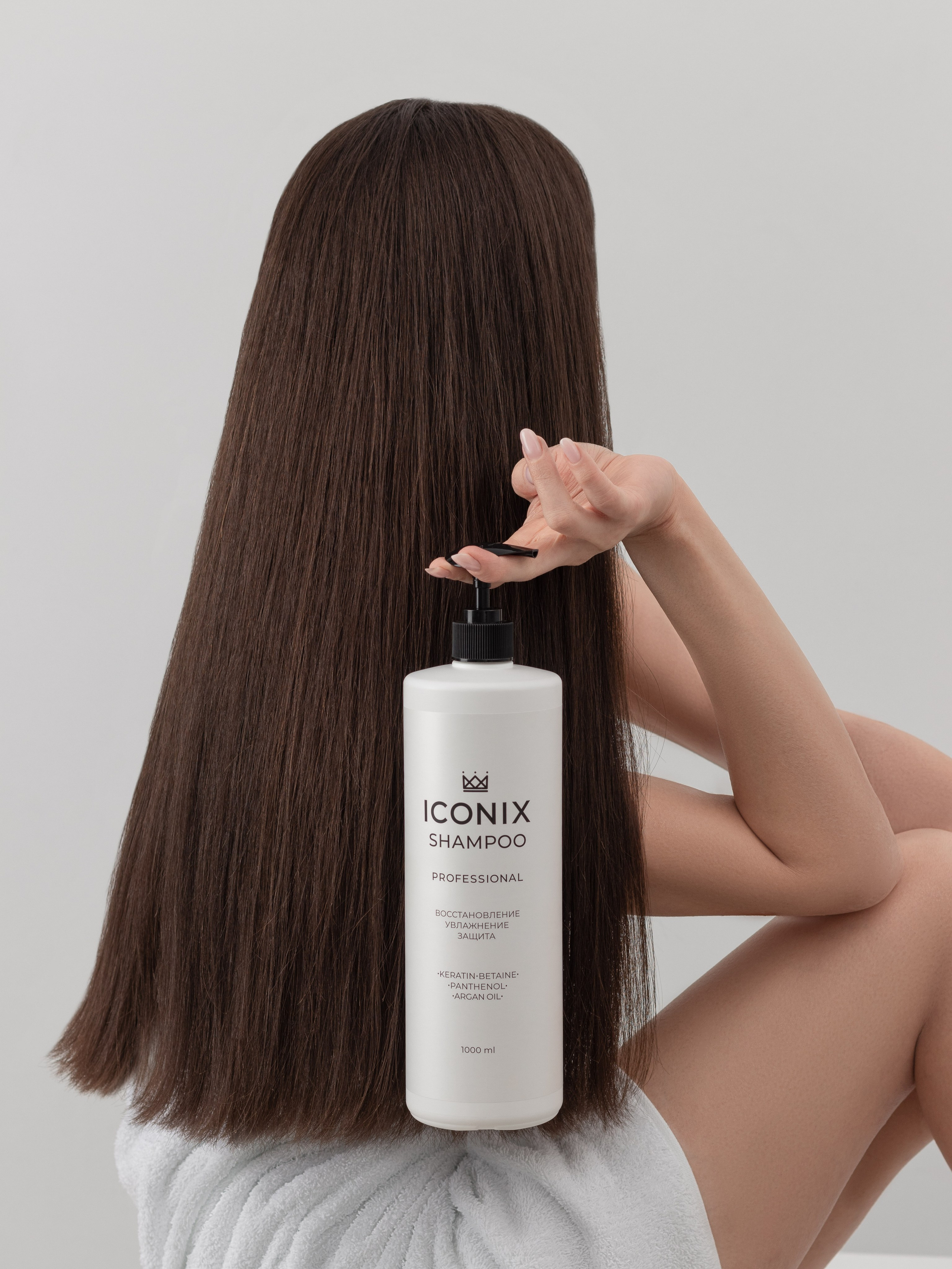 Фото шампуня iconix. Предметный фотограф Северова Екатерина | Профессиональная предметная съёмка фото и видео в Санкт-Петербурге