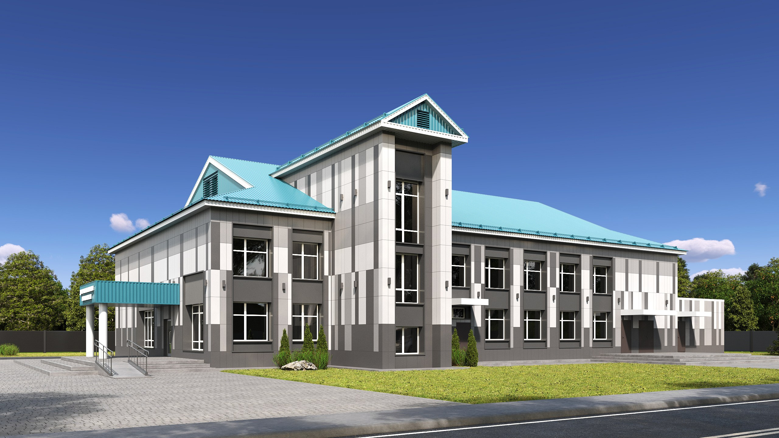 Реконструкция фасада ДК Буинск. Архитектор-дизайнер в Казани