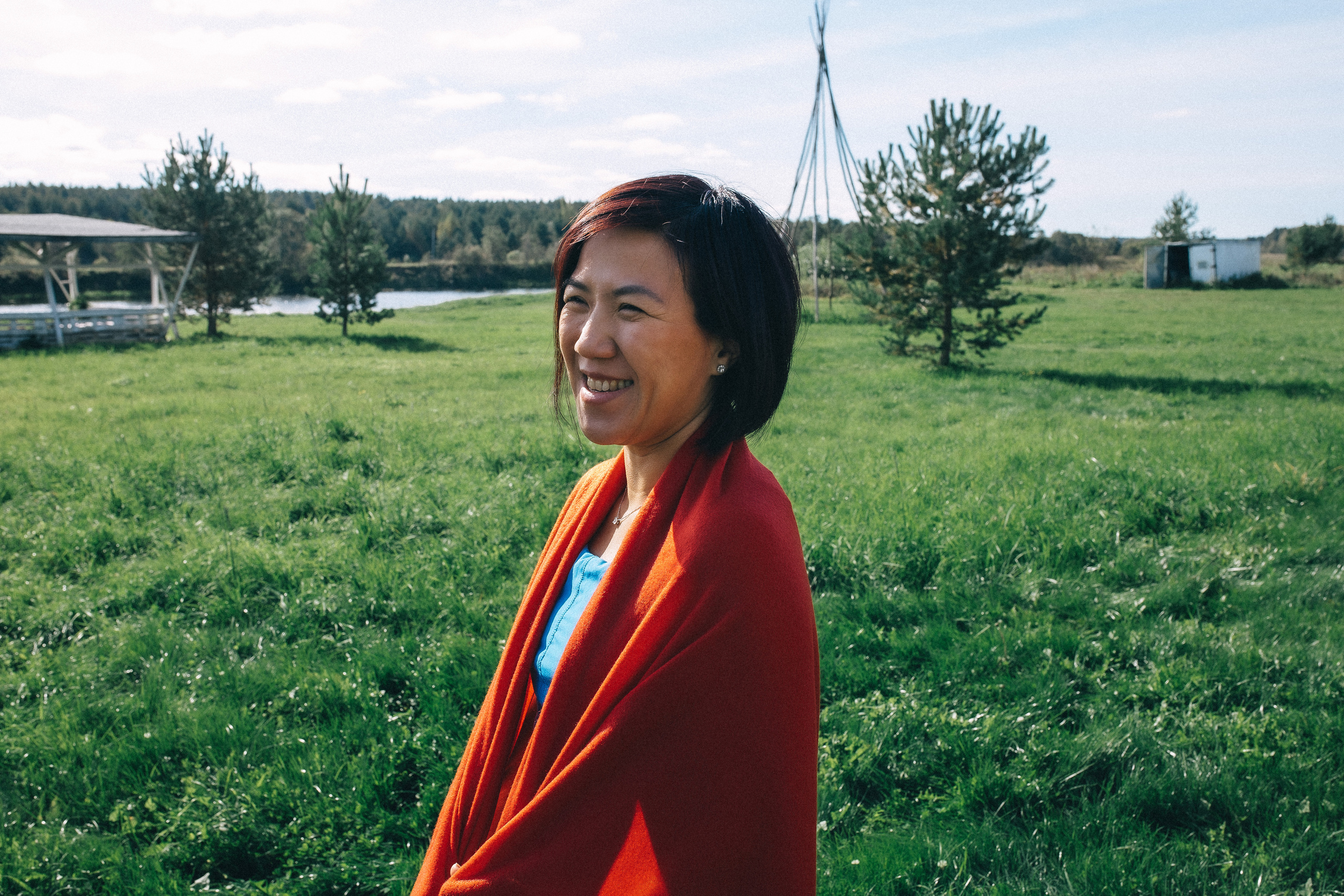 Йога дача. Идея постановочная, а эмоции неподдельные!. Профессиональный фотограф, Москва |Видное Елена Елизарова