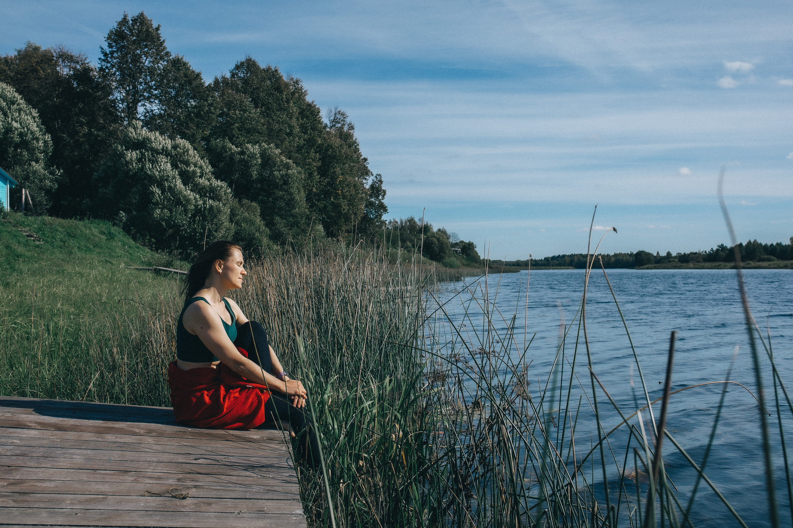 Йога дача. Идея постановочная, а эмоции неподдельные!. Профессиональный фотограф, Москва |Видное Елена Елизарова