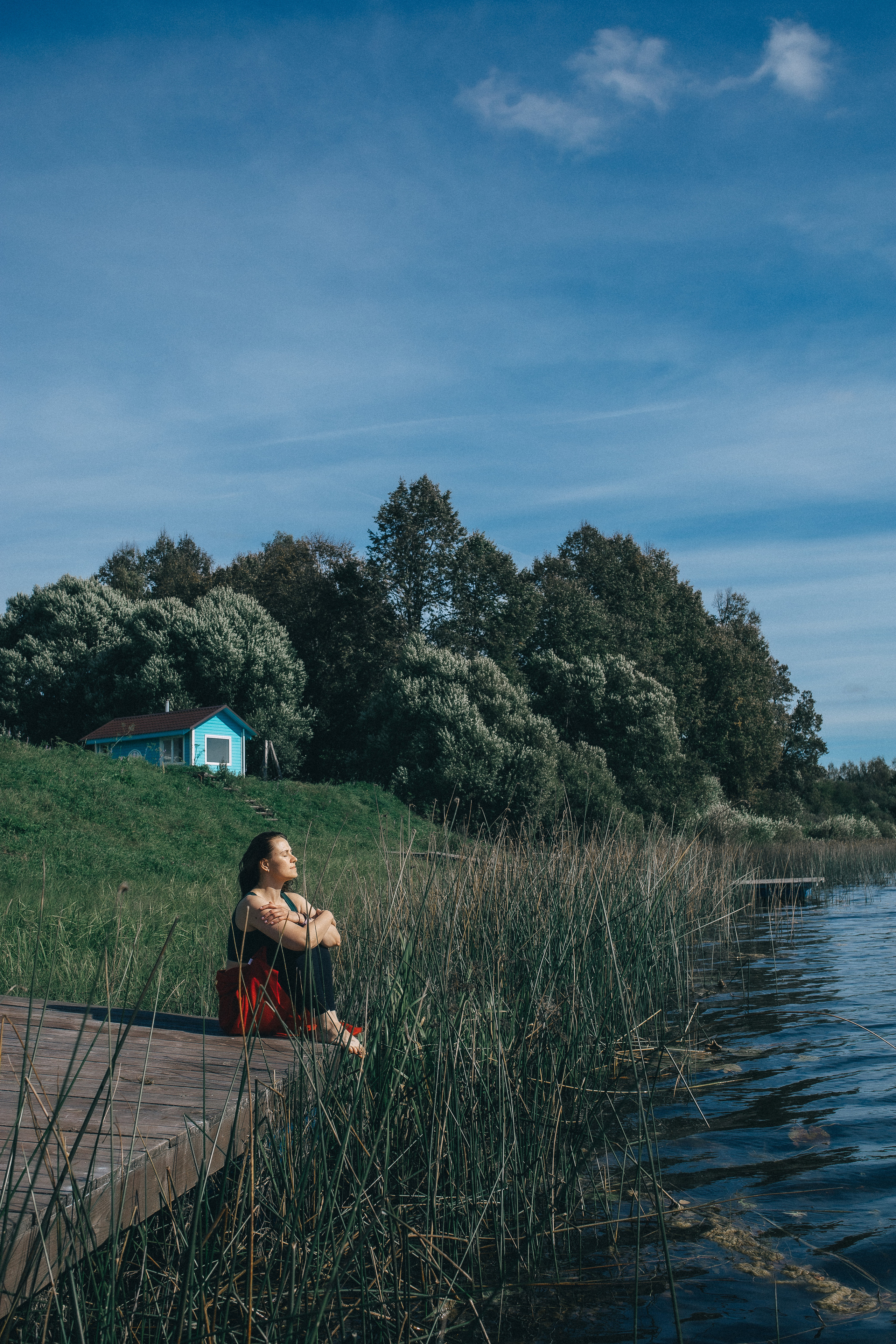 Йога дача. Идея постановочная, а эмоции неподдельные!. Профессиональный фотограф, Москва |Видное Елена Елизарова