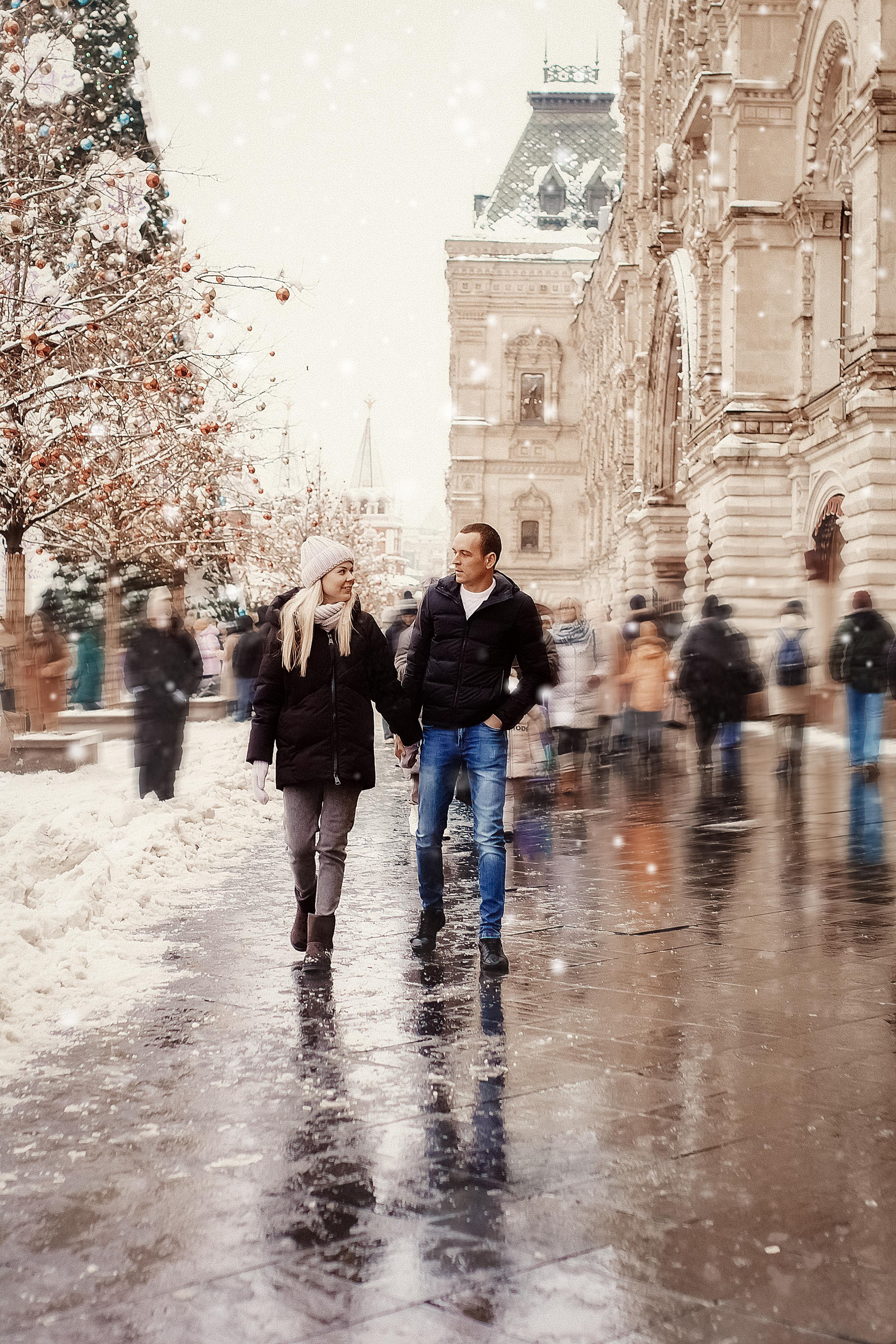 Денис и Алеся. Новогодний фотодень. Профессиональный фотограф, Москва |Видное Елена Елизарова