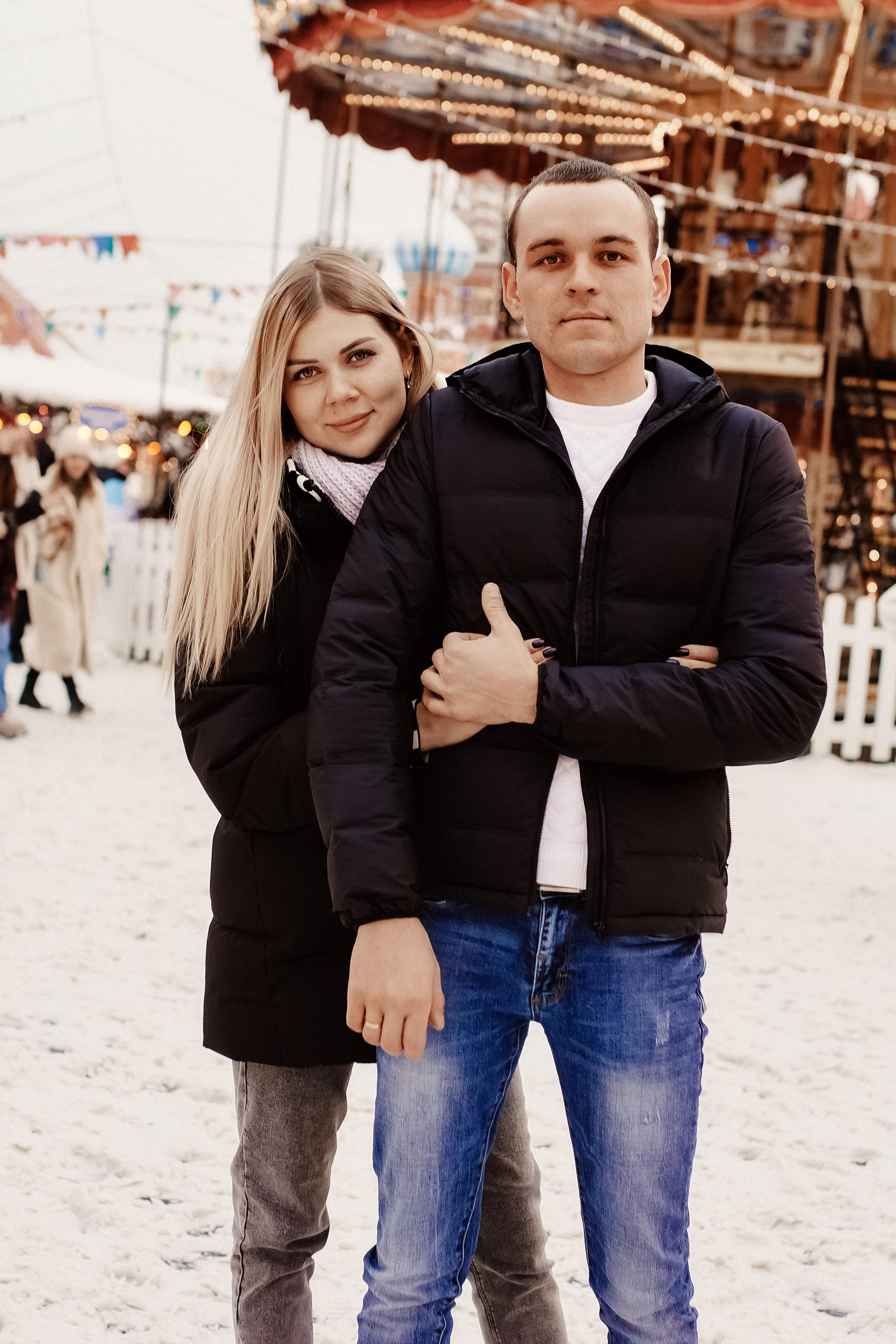 Денис и Алеся. Новогодний фотодень. Профессиональный фотограф, Москва |Видное Елена Елизарова