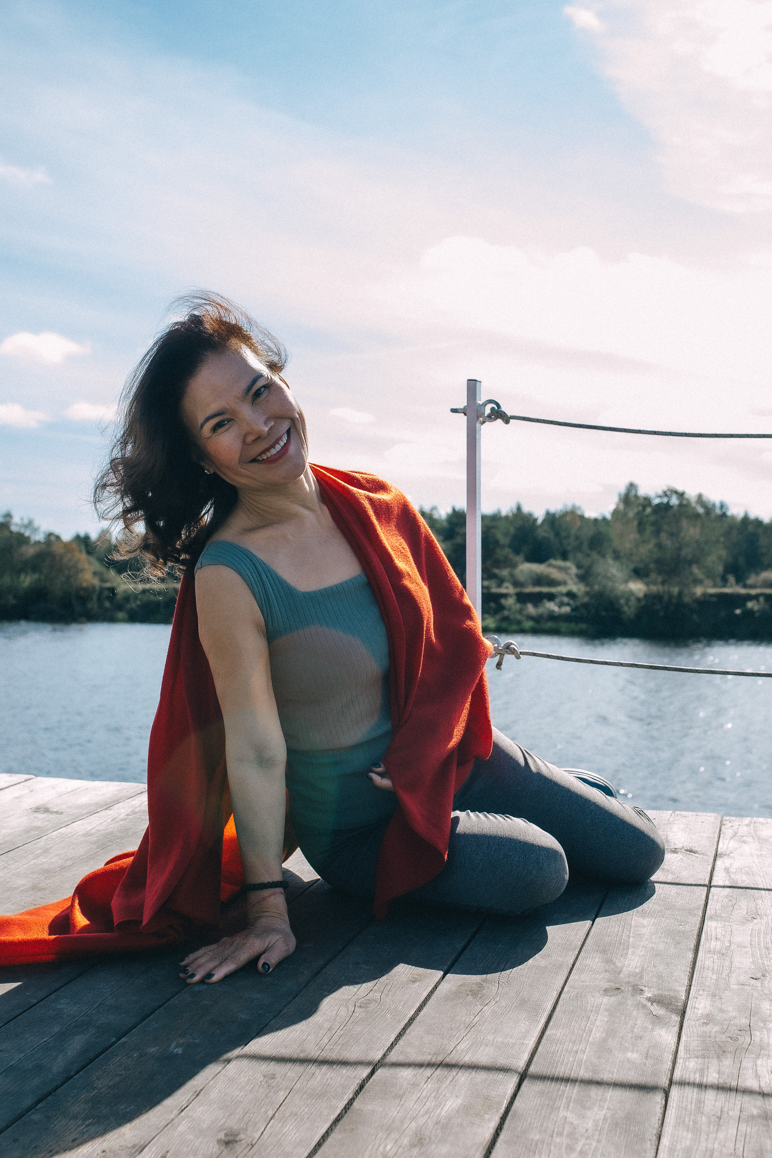 Йога дача. Идея постановочная, а эмоции неподдельные!. Профессиональный фотограф, Москва |Видное Елена Елизарова