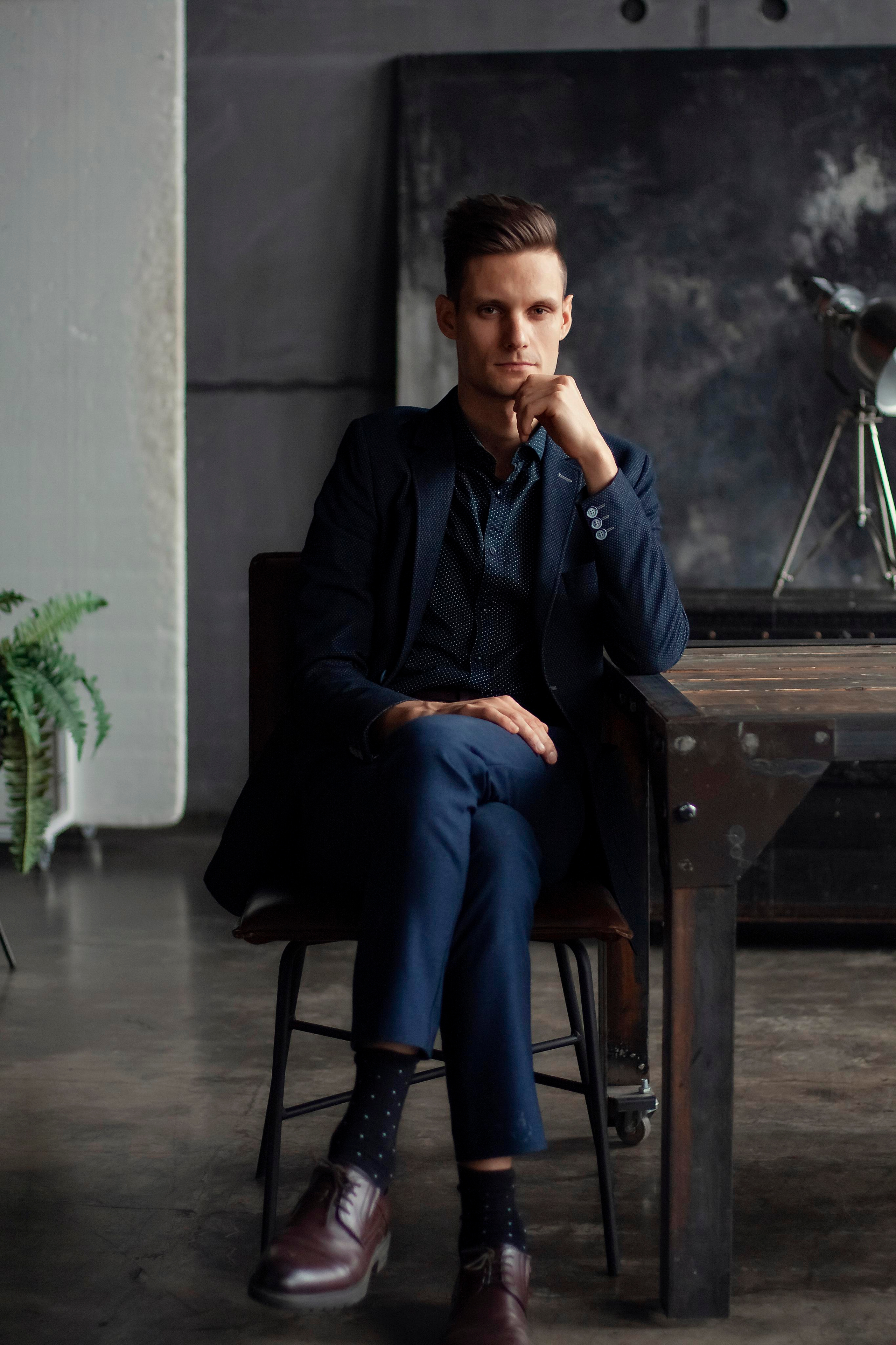 Евгений. Стильная сьемка в студии. Профессиональный фотограф, Москва |Видное Елена Елизарова