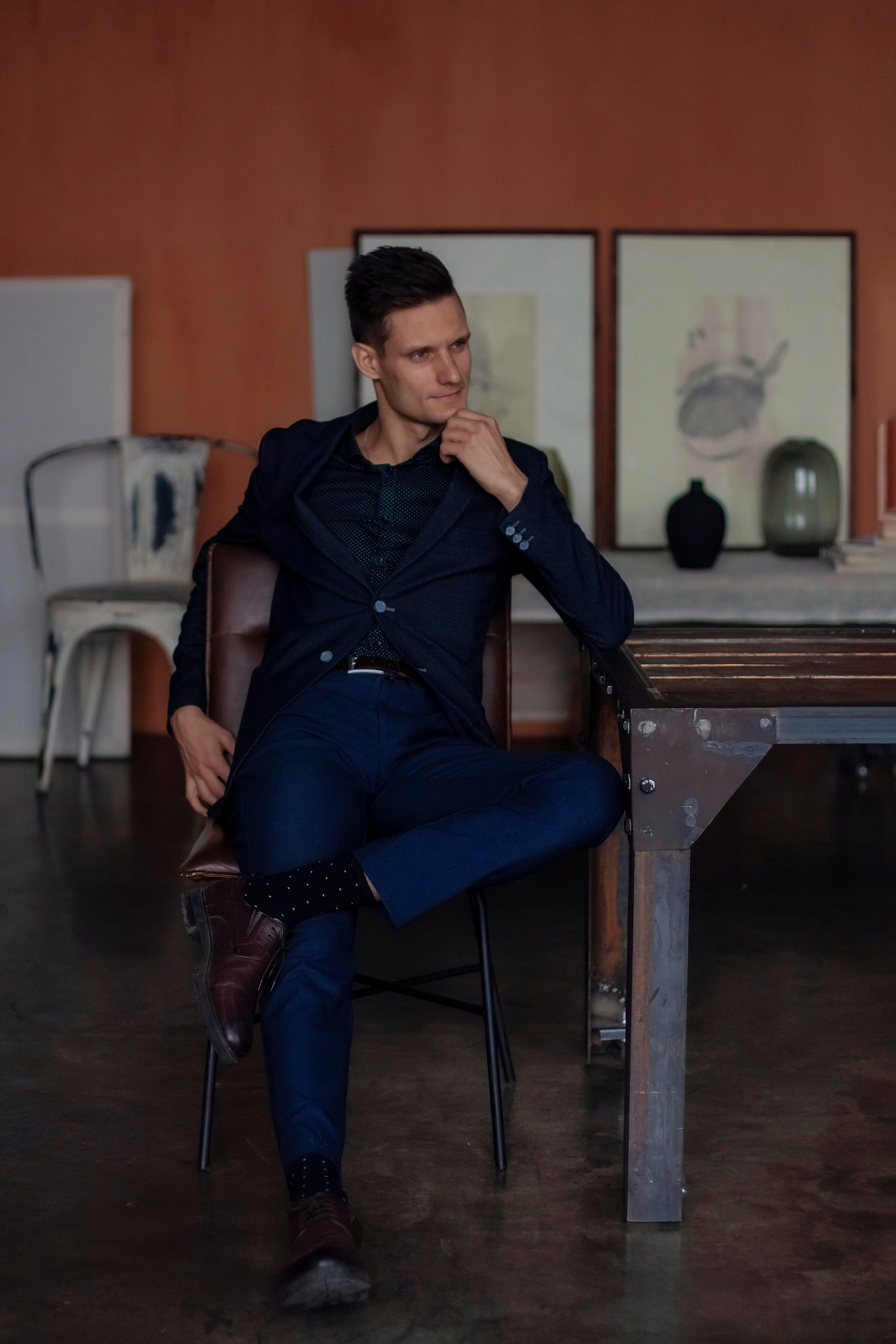 Евгений. Стильная сьемка в студии. Профессиональный фотограф, Москва |Видное Елена Елизарова