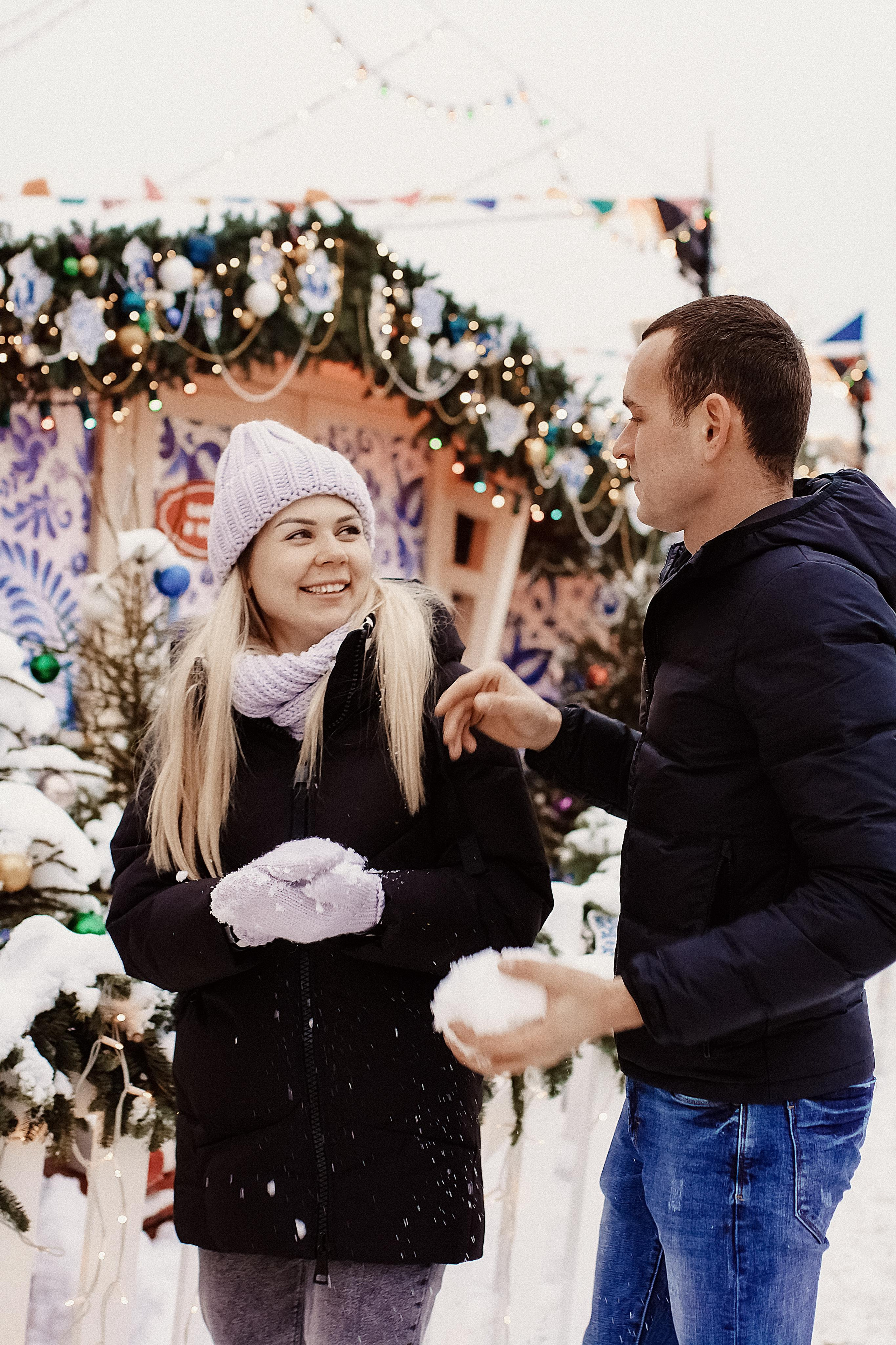 Денис и Алеся. Новогодний фотодень. Профессиональный фотограф, Москва |Видное Елена Елизарова