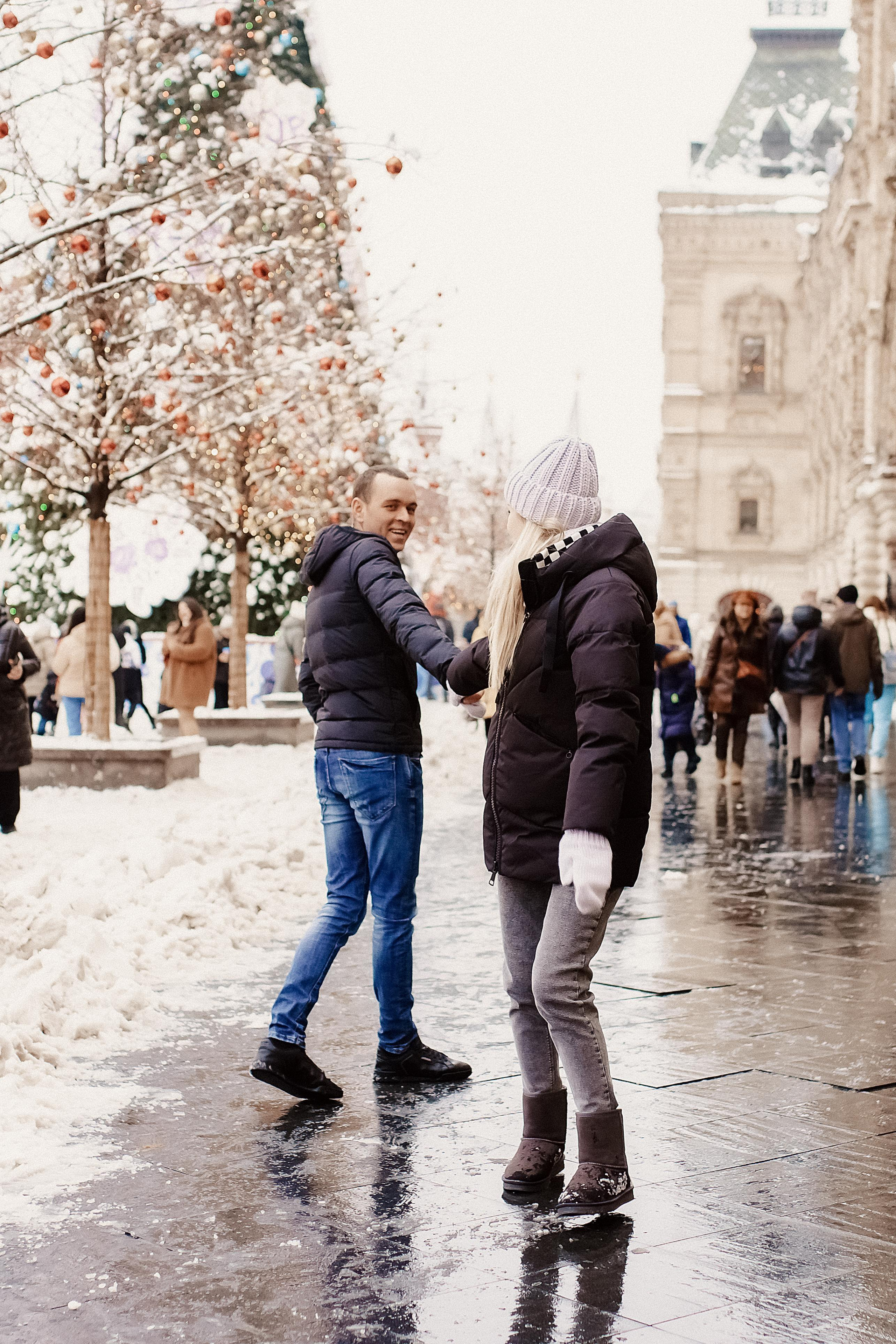 Денис и Алеся. Новогодний фотодень. Профессиональный фотограф, Москва |Видное Елена Елизарова