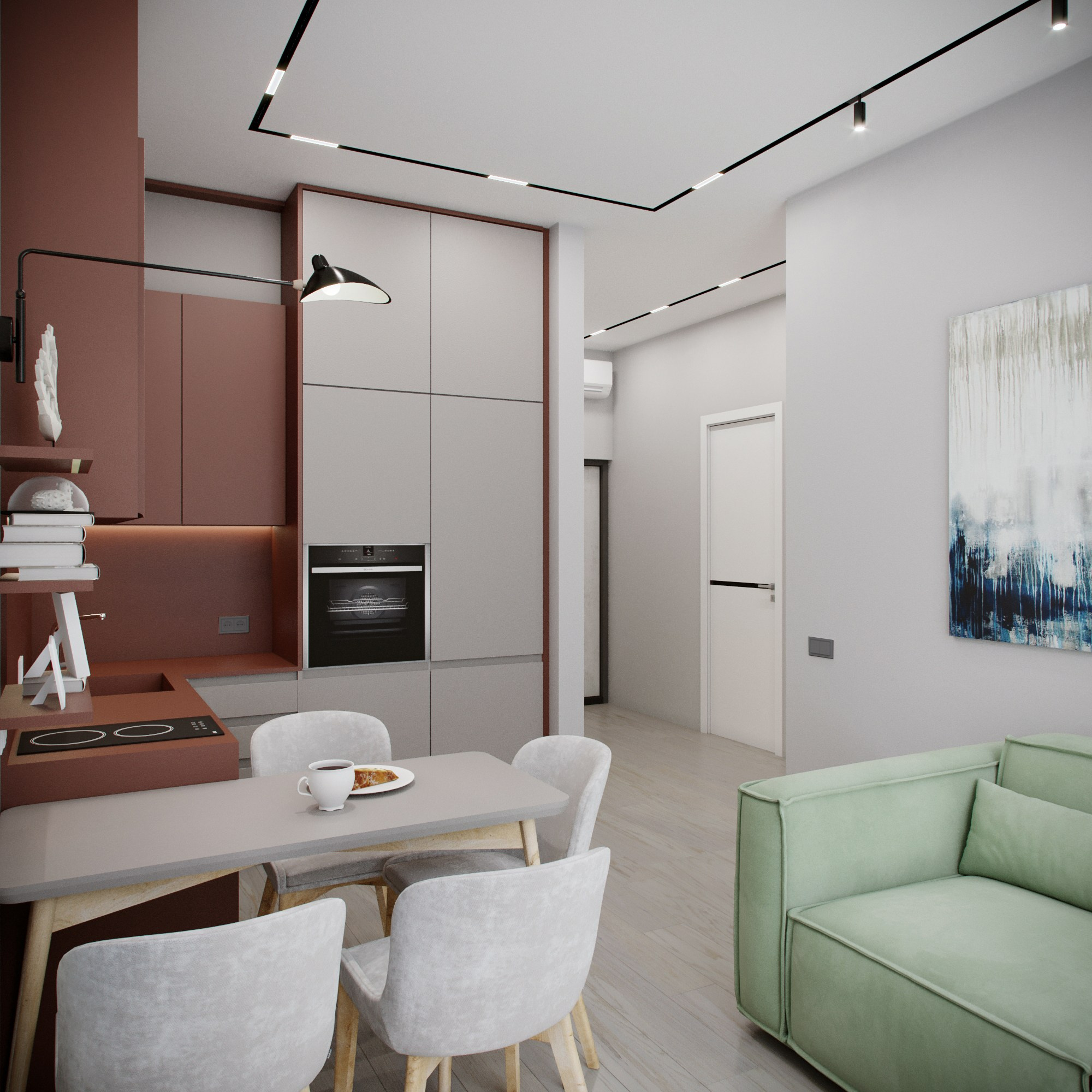 Студия в ЖК Зиларт. Москва 2023. Александр Липатов архитектурный дизайн