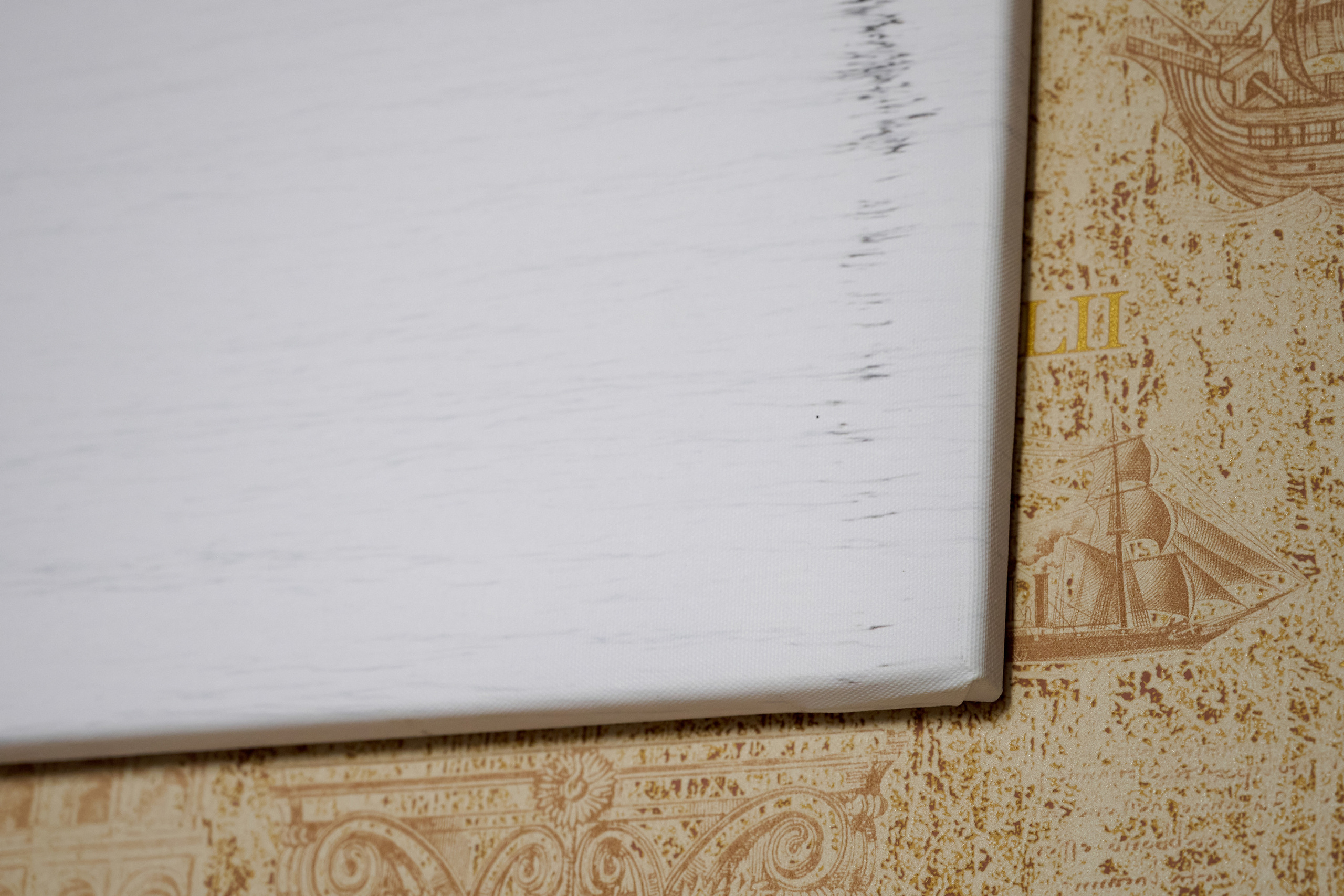 Картина, фотография на холсте - морские птицы сидят га обломках причала, чб, чернобелая фотография