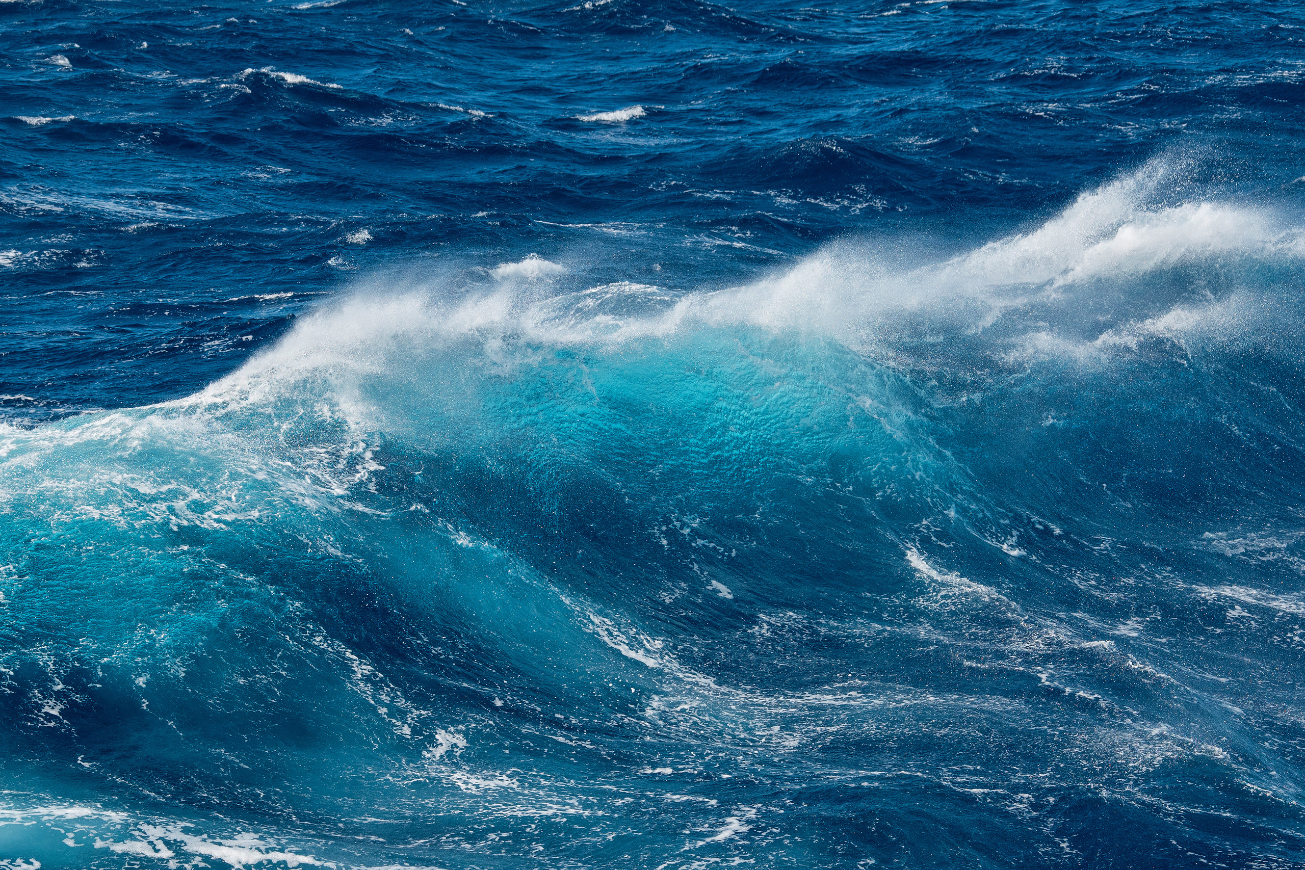 Лазурная волна на поверхности океана