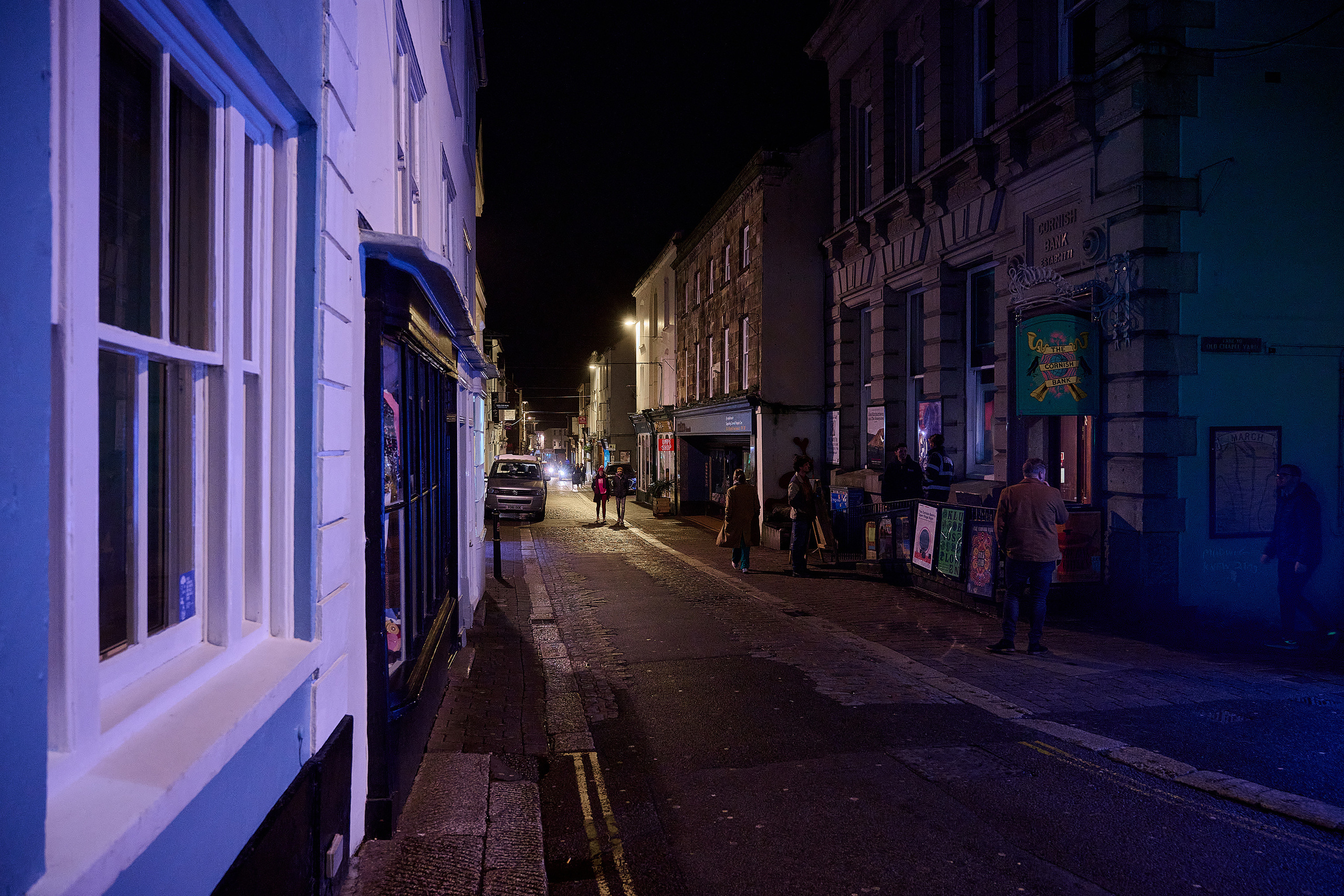 Город Фалмут, Великобритания, вечером