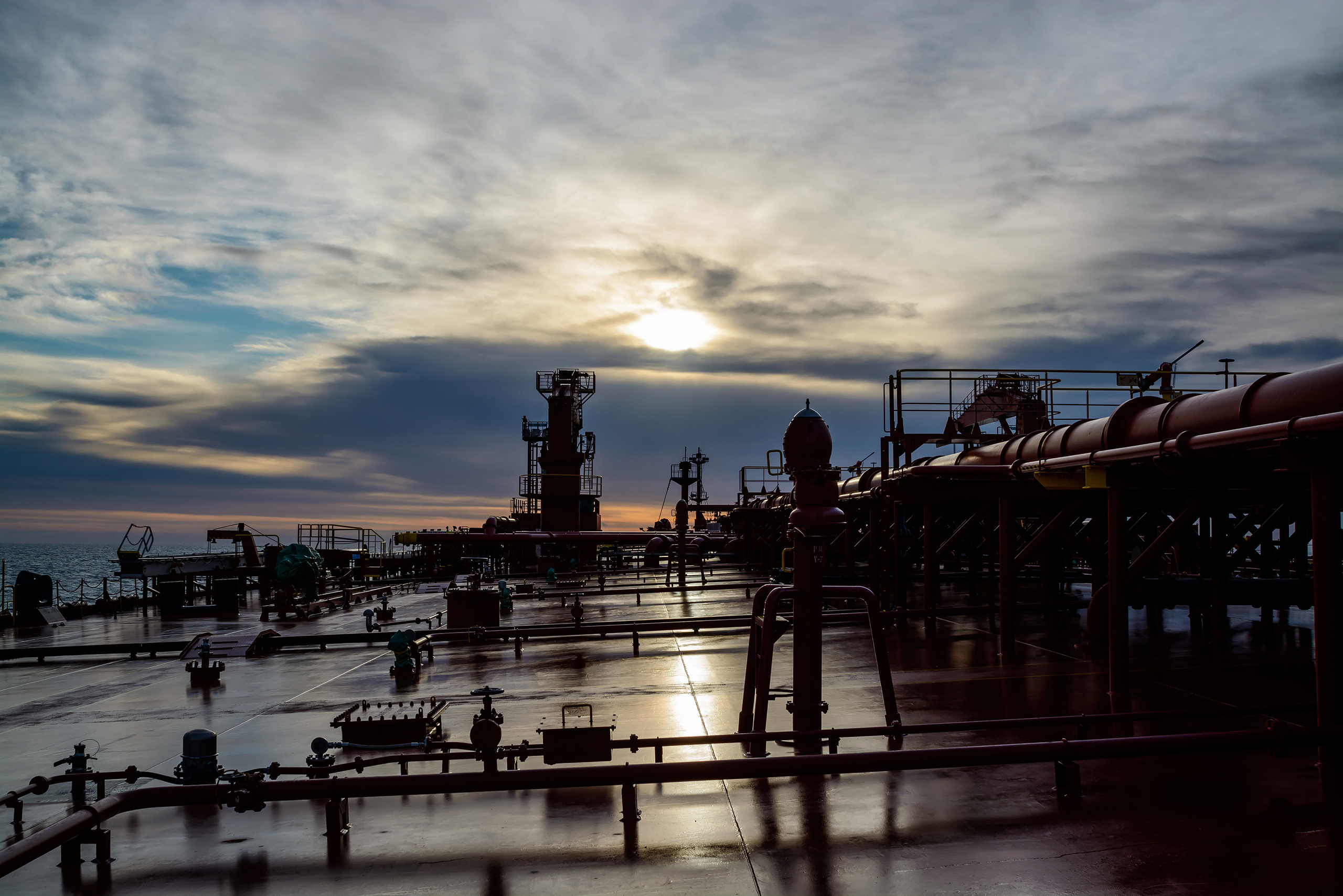 Закат Солнца на палубе