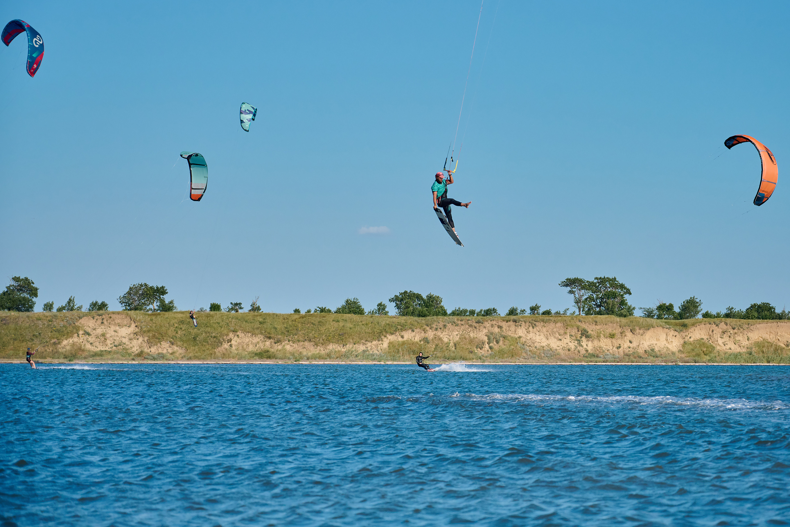 Коса Голенькая, кайтинг. Яркие фото на Чёрном море