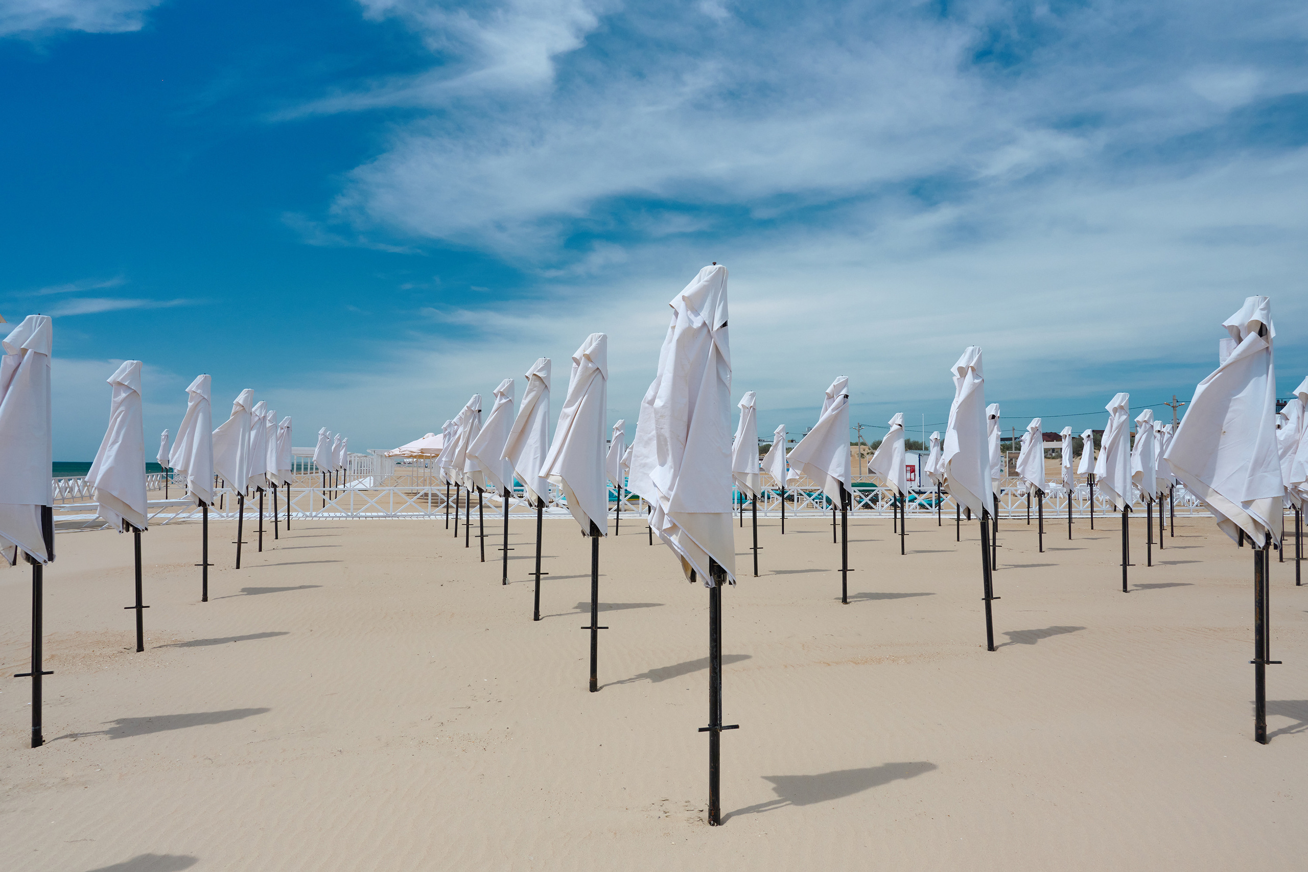 Черноморский песчаный пляж в Витязево, Анапа