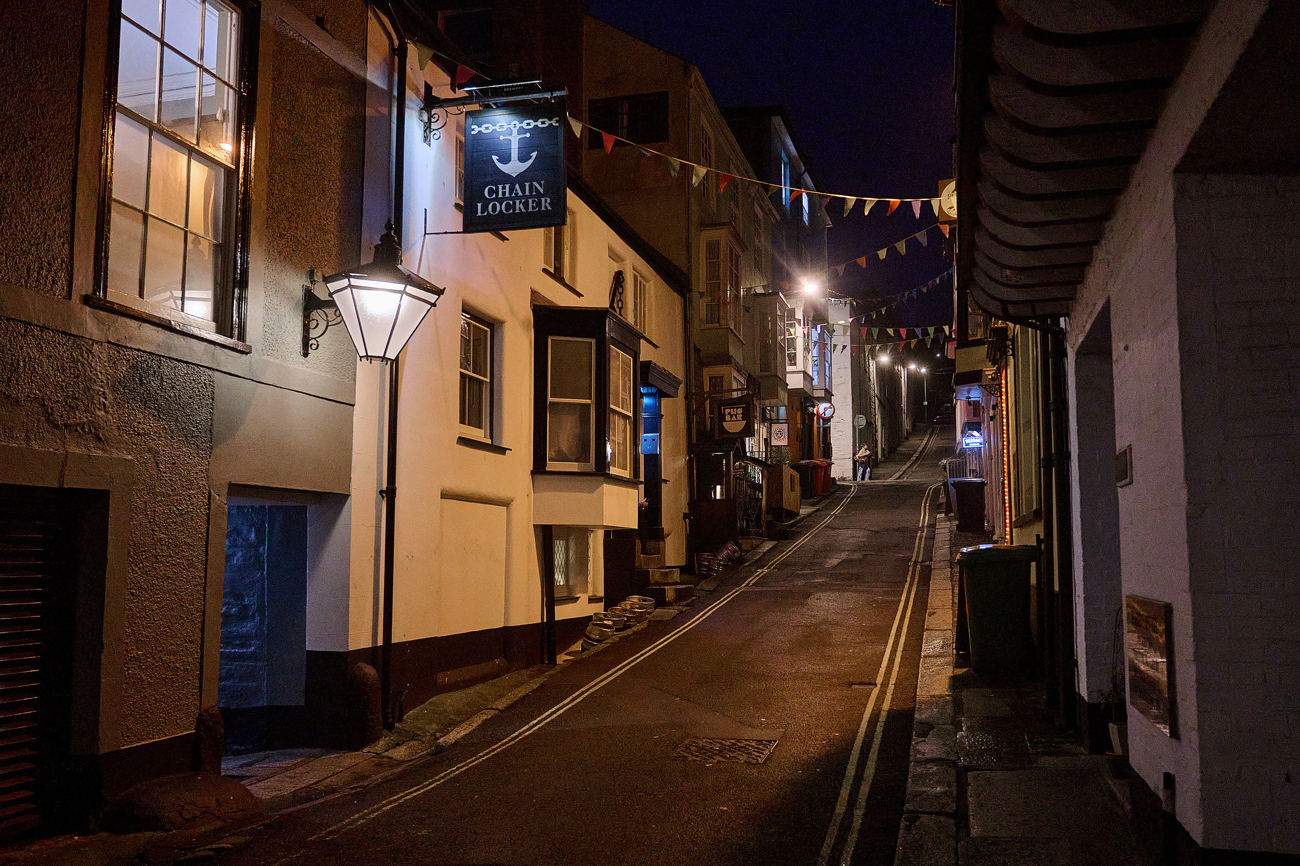 Город Фалмут, Великобритания, вечером