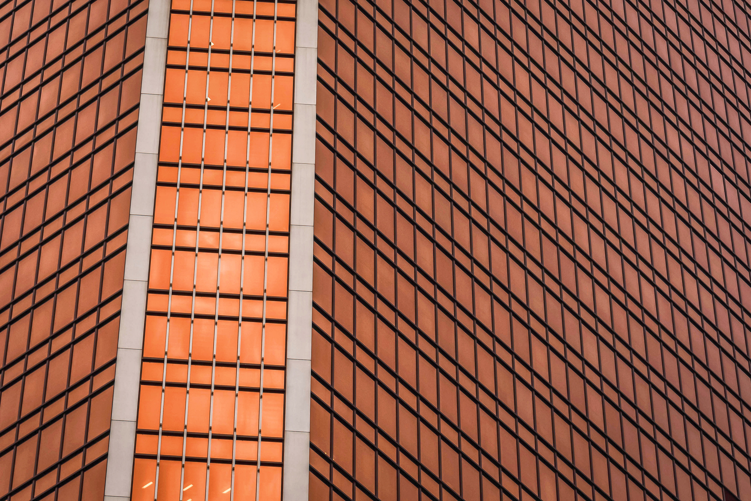 Текстура, фон - стеклянный фасад небоскреба, окна